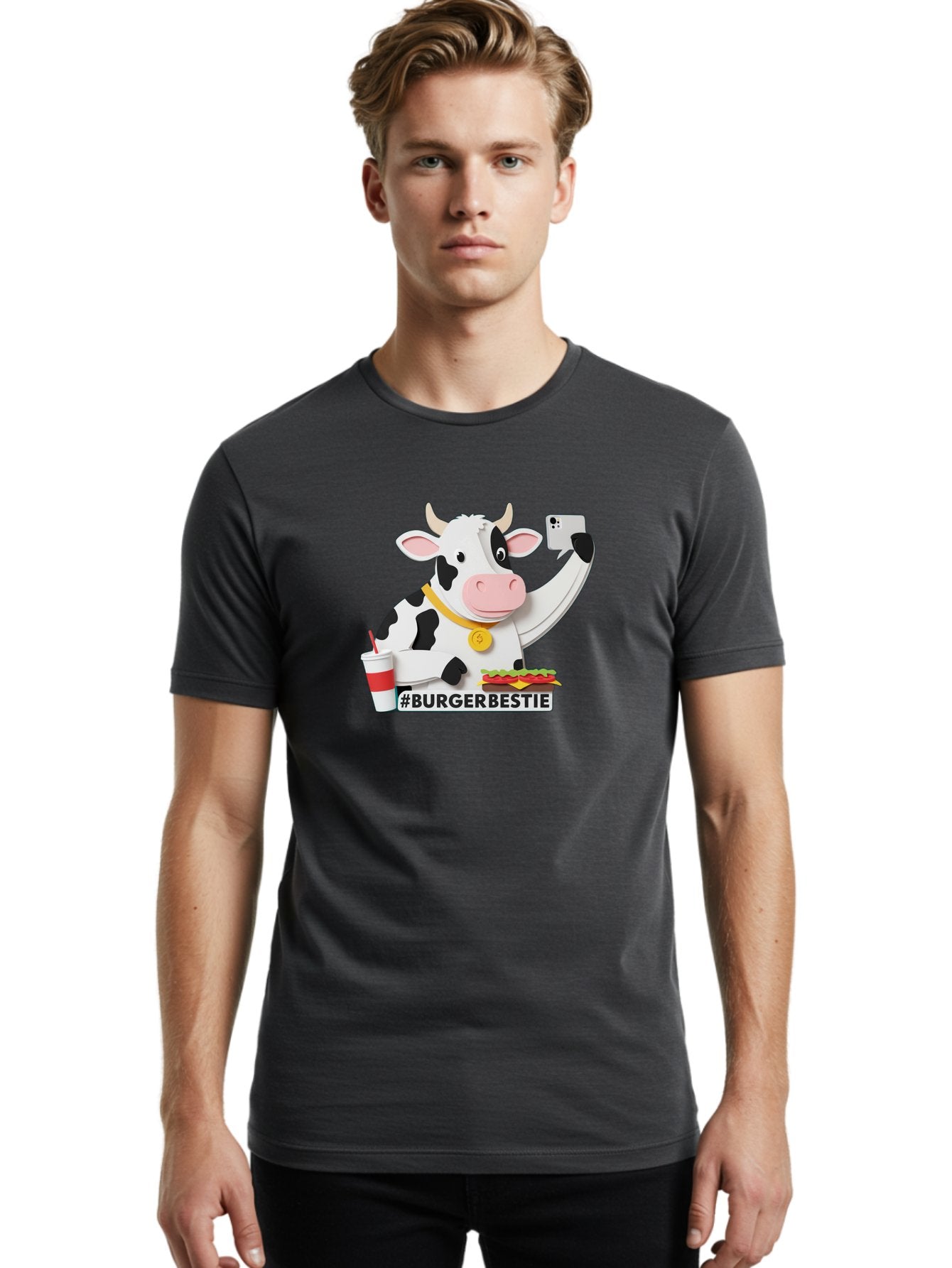 Burgerbestie-Cow-3 Men'S Graphic Tee, 100% Cotton, Comfortable Casual Summer Wear, Machine Washable, Vintage Camera, Old Camera, Antique Camera, Black Camera, Classic Photography, Photography Equipment, Nostalgic Device, Film Camera, Bah637 29