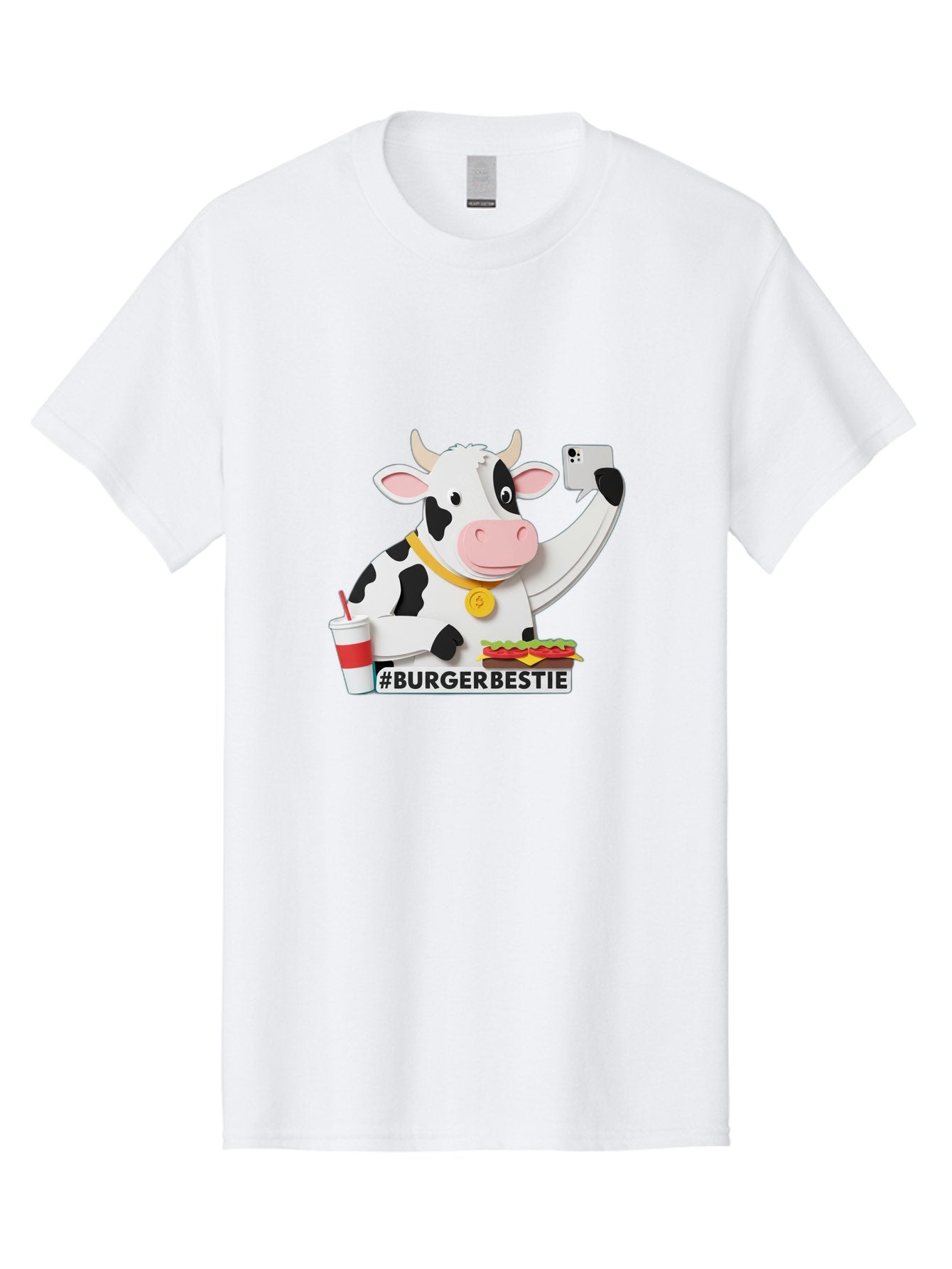 Burgerbestie-Cow-3 Men'S Graphic Tee, 100% Cotton, Comfortable Casual Summer Wear, Machine Washable, Vintage Camera, Old Camera, Antique Camera, Black Camera, Classic Photography, Photography Equipment, Nostalgic Device, Film Camera, Bah637 7