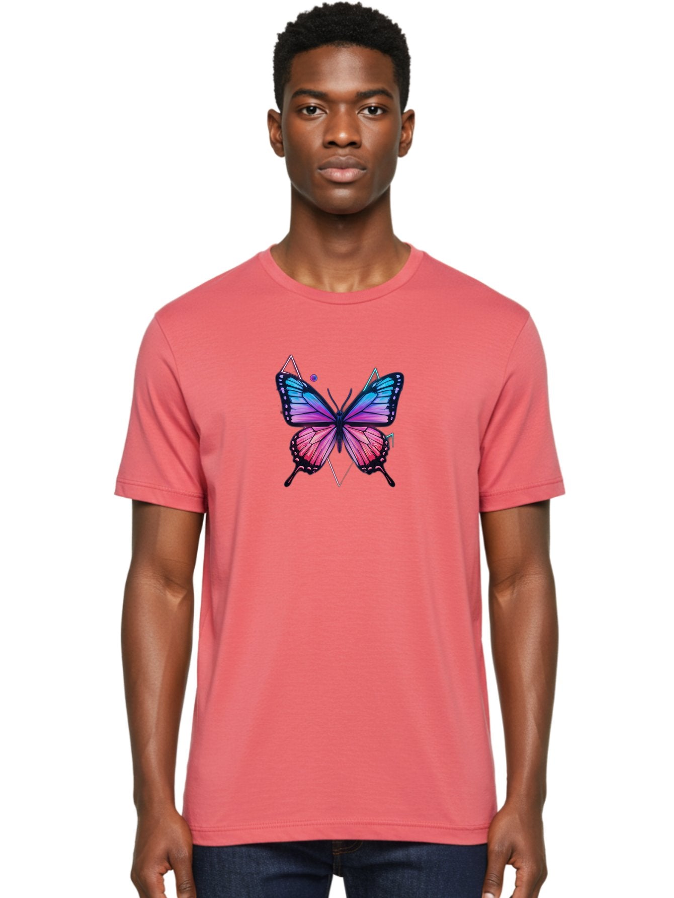Butterfly-1 Men'S Graphic Tee, 100% Cotton, Comfortable Casual Summer Wear, Machine Washable, Vintage Camera, Old Camera, Antique Camera, Black Camera, Classic Photography, Photography Equipment, Nostalgic Device, Film Camera, Camera Art Bah641 22