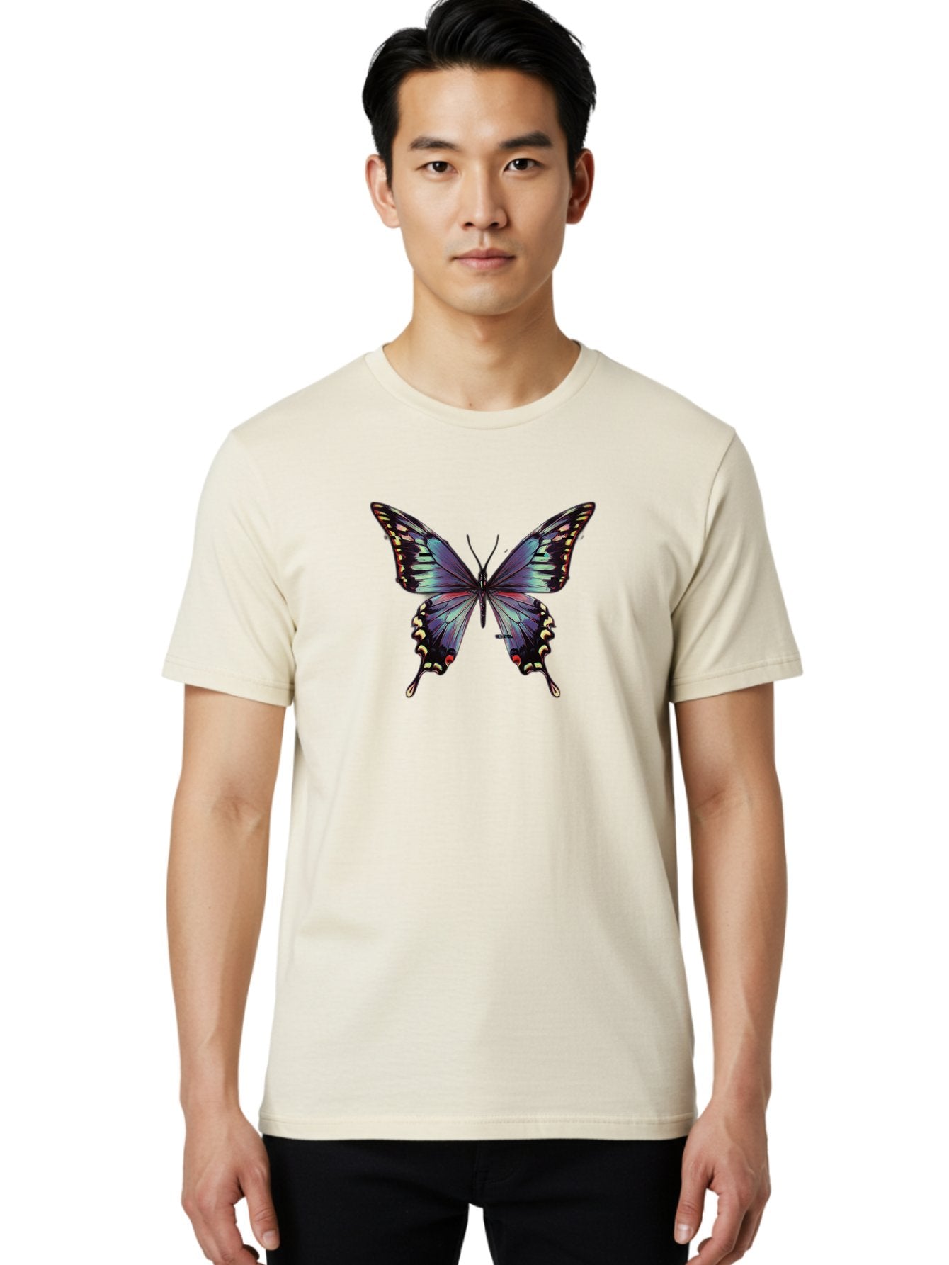 Butterfly-14 Men'S Graphic Tee, 100% Cotton, Comfortable Casual Summer Wear, Machine Washable, Vintage Camera, Old Camera, Antique Camera, Black Camera, Classic Photography, Photography Equipment, Nostalgic Device, Film Camera, Camera Art Bah646 16
