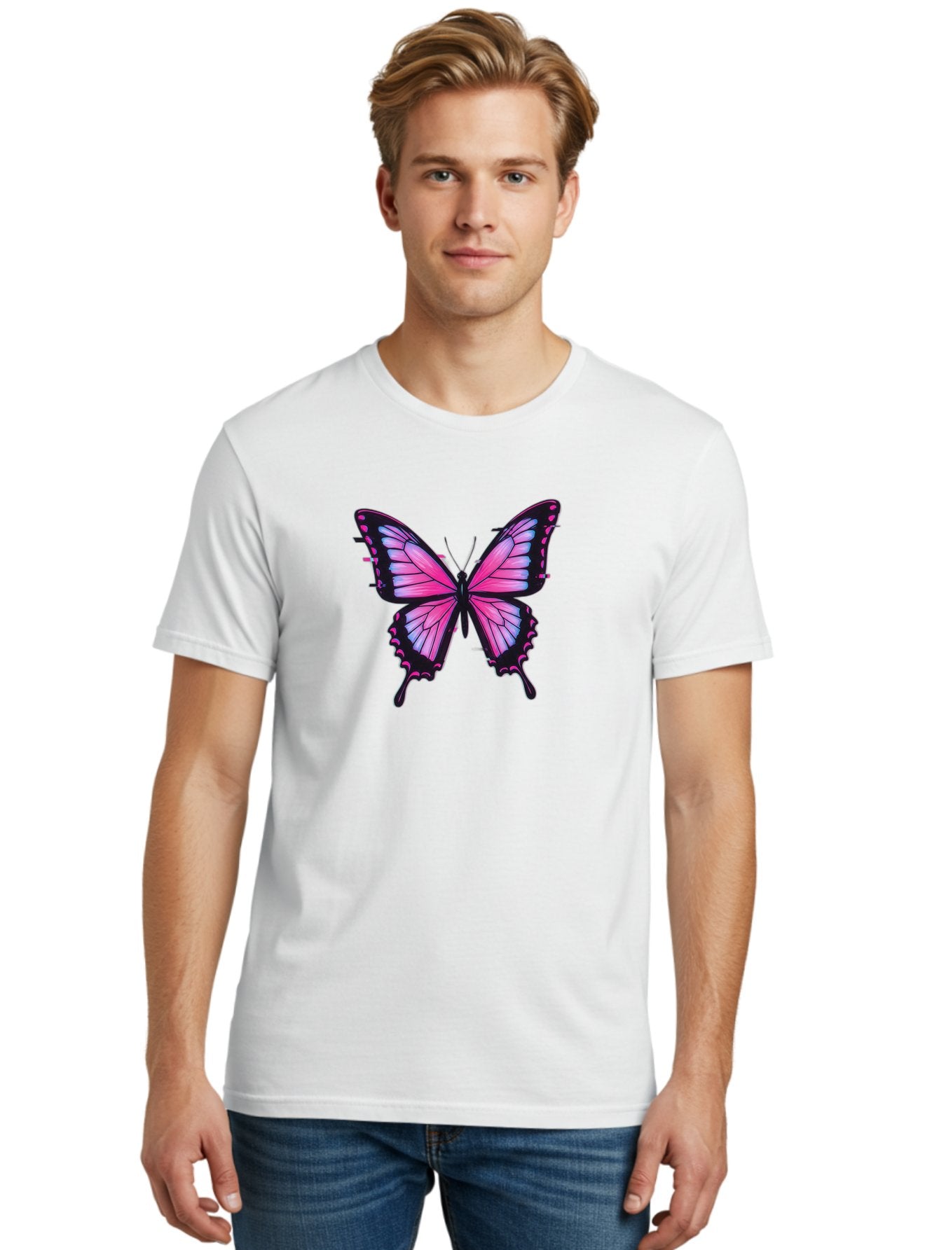 Butterfly-2 Men'S Graphic Tee, 100% Cotton, Comfortable Casual Summer Wear, Machine Washable, Vintage Camera, Old Camera, Antique Camera, Black Camera, Classic Photography, Photography Equipment, Nostalgic Device, Film Camera, Camera Art Bah652 18