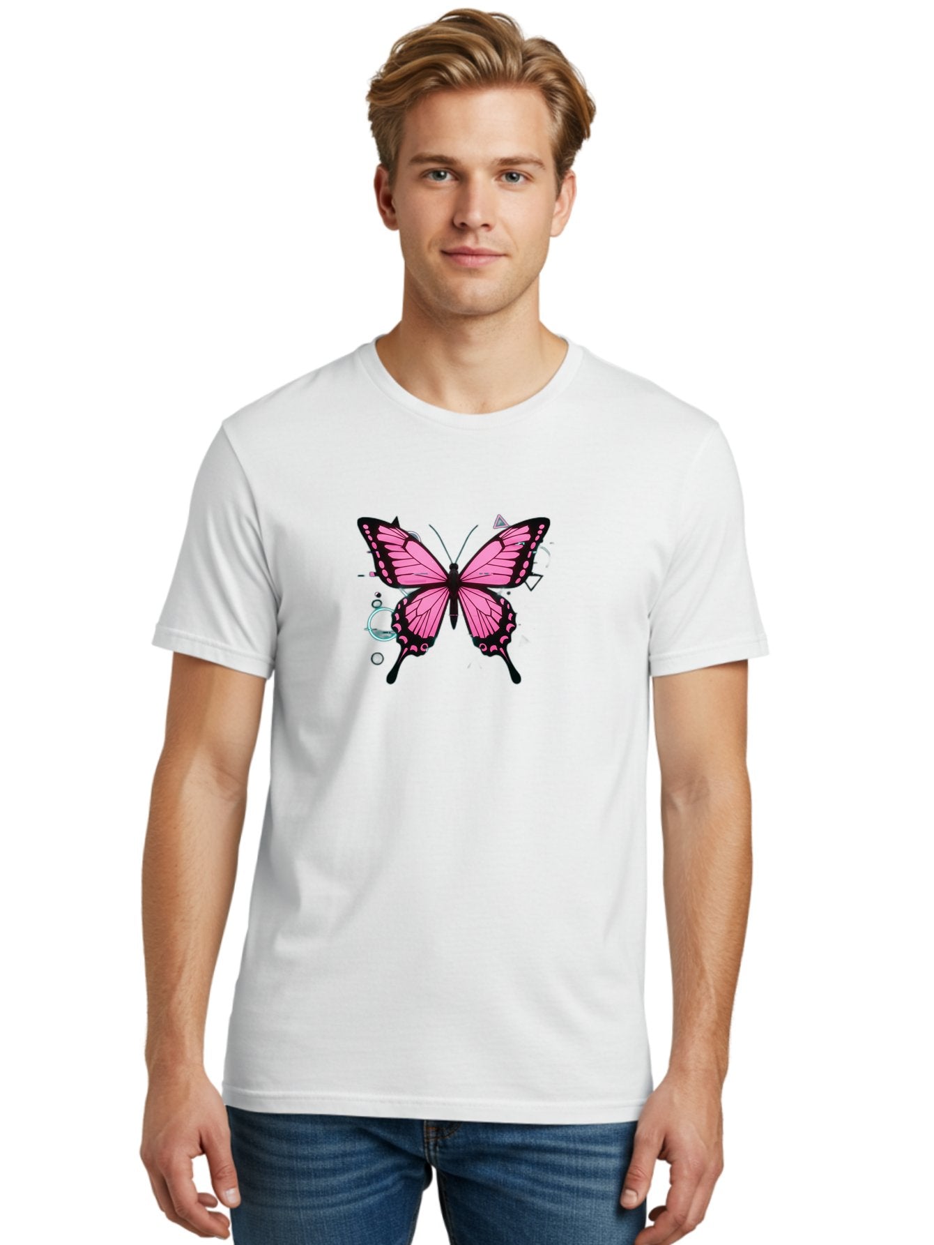 Butterfly-26 Men'S Graphic Tee, 100% Cotton, Comfortable Casual Summer Wear, Machine Washable, Vintage Camera, Old Camera, Antique Camera, Black Camera, Classic Photography, Photography Equipment, Nostalgic Device, Film Camera, Camera Art Bah659 18