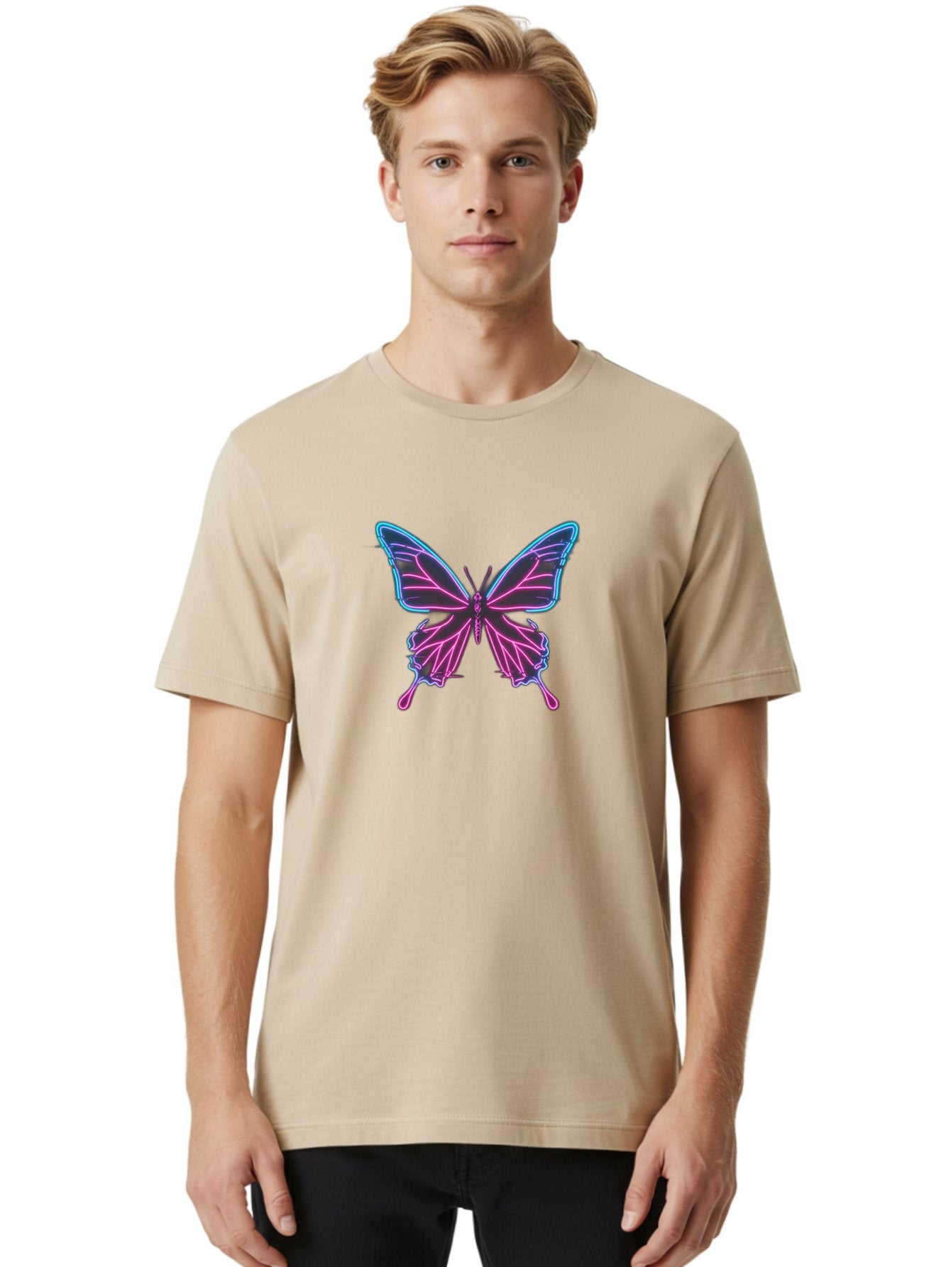 Butterfly-6 Men'S Graphic Tee, 100% Cotton, Comfortable Casual Summer Wear, Machine Washable, Vintage Camera, Old Camera, Antique Camera, Black Camera, Classic Photography, Photography Equipment, Nostalgic Device, Film Camera, Camera Art Bah666 17
