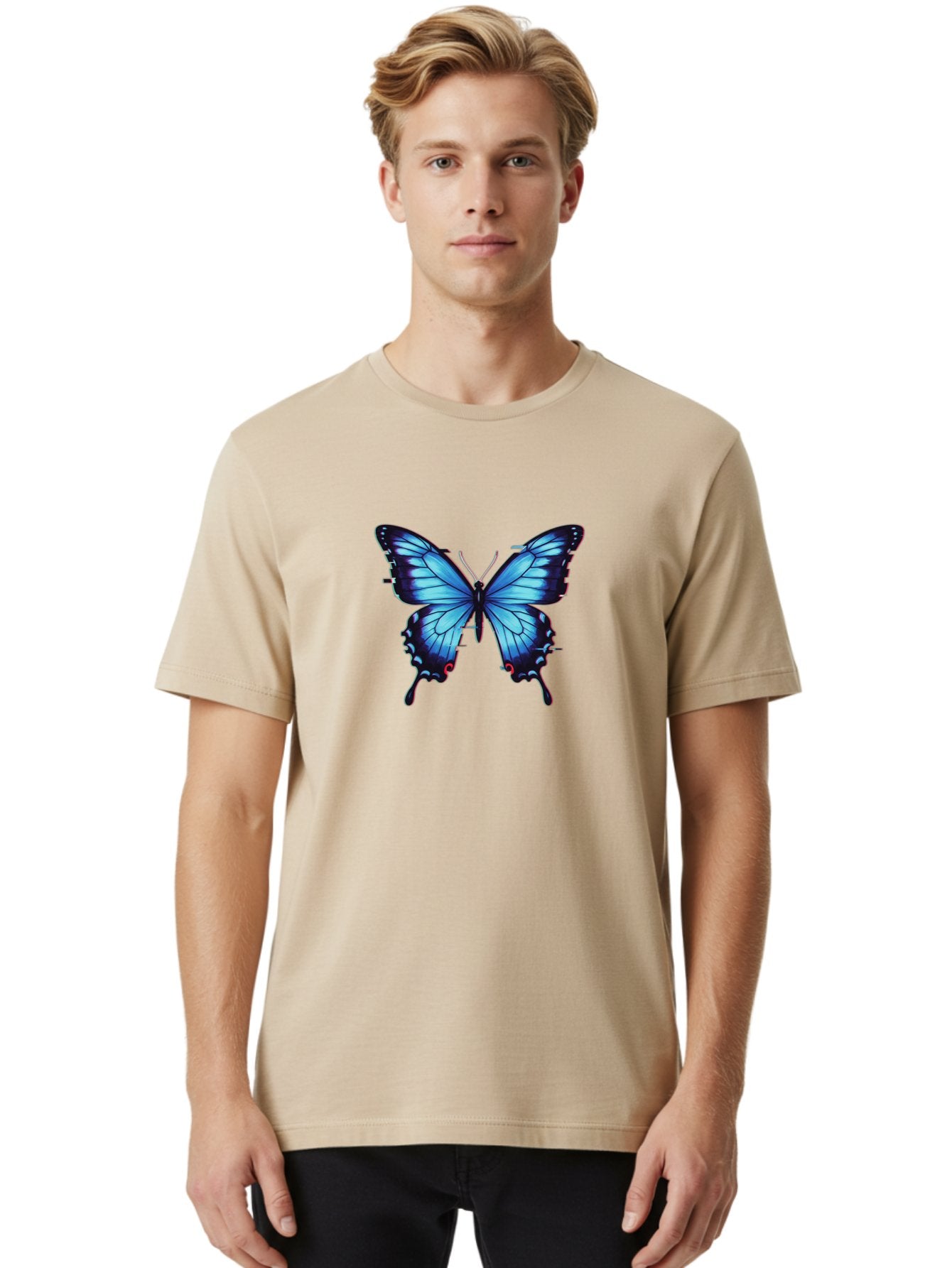 Butterfly-7 Men'S Graphic Tee, 100% Cotton, Comfortable Casual Summer Wear, Machine Washable, Vintage Camera, Old Camera, Antique Camera, Black Camera, Classic Photography, Photography Equipment, Nostalgic Device, Film Camera, Camera Art Bah667 20