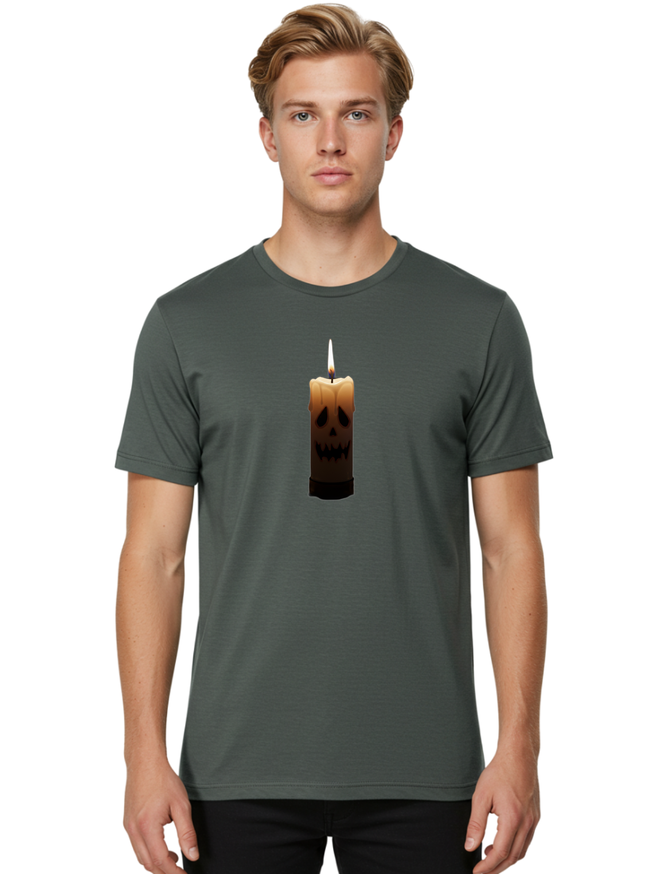 Candle-With-Skull Men'S Graphic Tee, 100% Cotton, Comfortable Casual Summer Wear, Machine Washable, Vintage Camera, Old Camera, Antique Camera, Black Camera, Classic Photography, Photography Equipment, Nostalgic Device, Film Camera, Camera Art Bah695 24