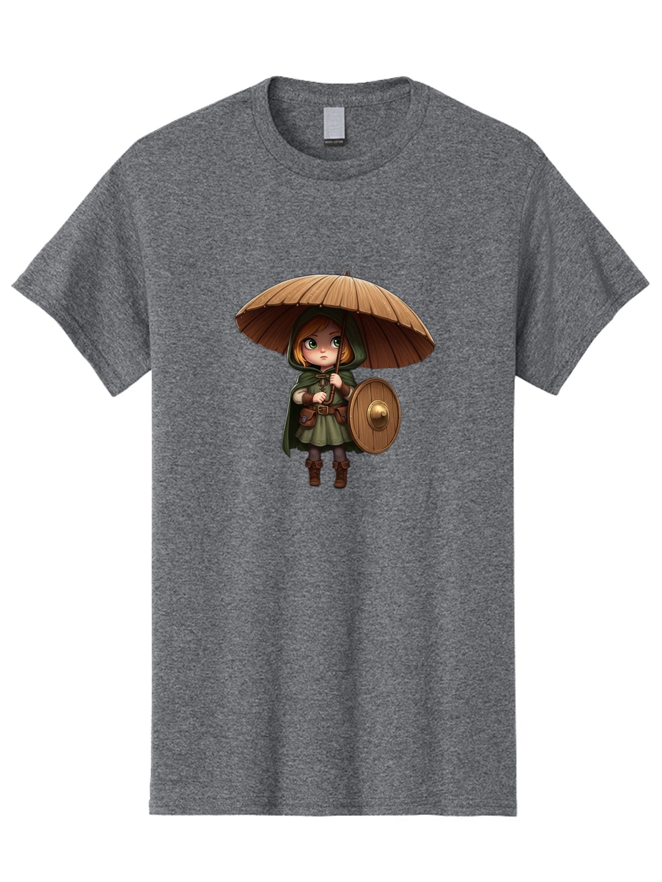 Cartoon-Girl-With-Shield-And-Umbrella Men'S Graphic Tee, 100% Cotton, Comfortable Casual Summer Wear, Machine Washable, Vintage Camera, Old Camera, Antique Camera, Black Camera, Classic Photography, Photography Equipment, Nostalgic Device, Bah700 8