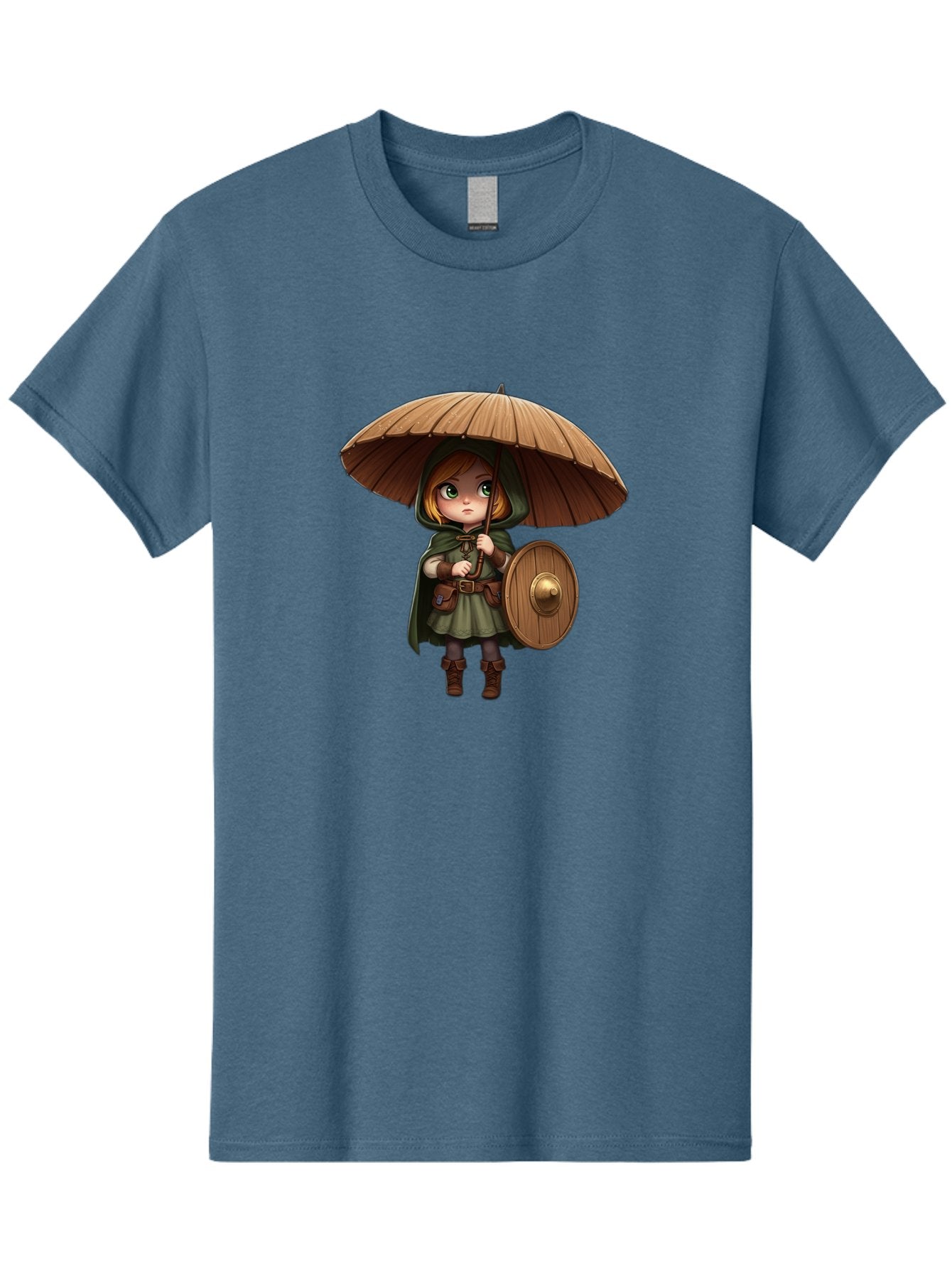 Cartoon-Girl-With-Shield-And-Umbrella Men'S Graphic Tee, 100% Cotton, Comfortable Casual Summer Wear, Machine Washable, Vintage Camera, Old Camera, Antique Camera, Black Camera, Classic Photography, Photography Equipment, Nostalgic Device, Bah700 4