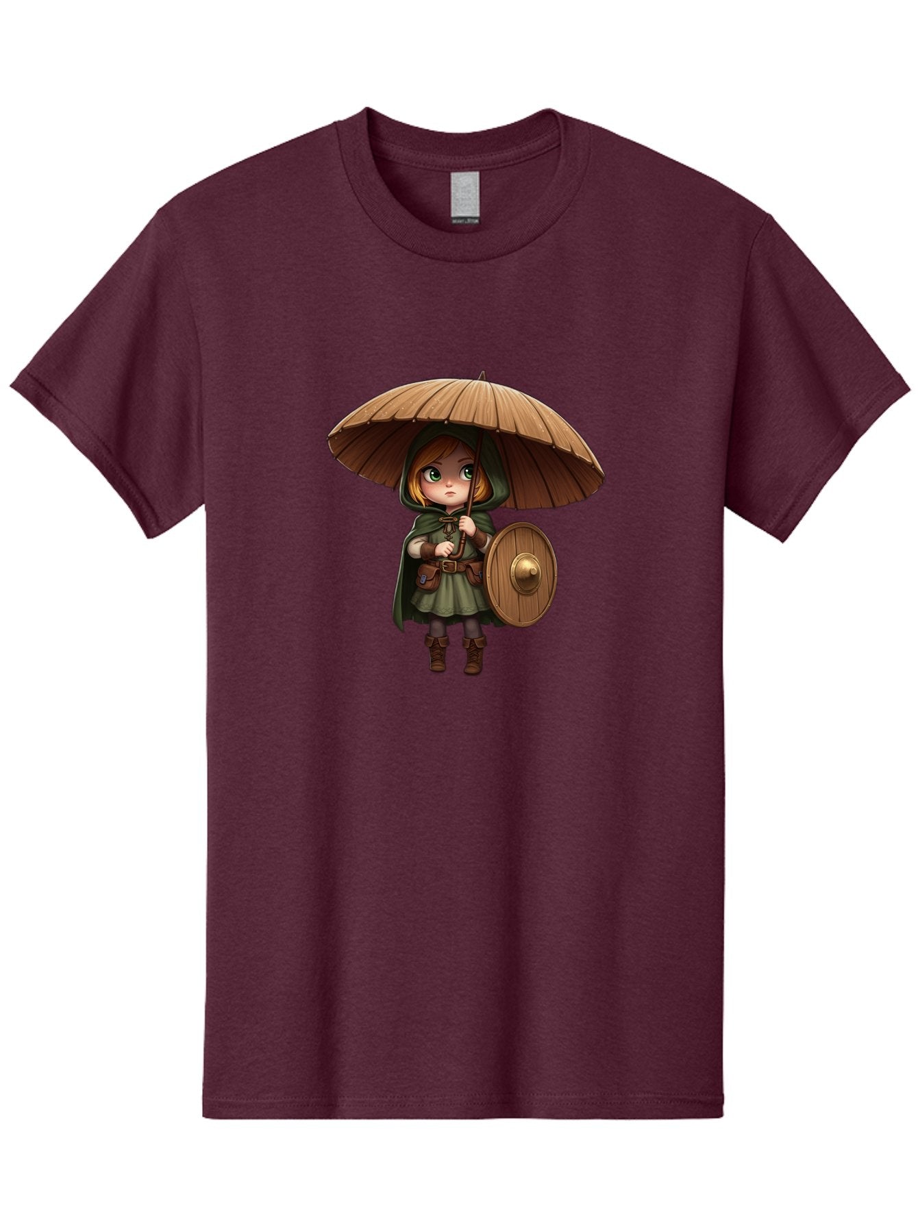 Cartoon-Girl-With-Shield-And-Umbrella Men'S Graphic Tee, 100% Cotton, Comfortable Casual Summer Wear, Machine Washable, Vintage Camera, Old Camera, Antique Camera, Black Camera, Classic Photography, Photography Equipment, Nostalgic Device, Bah700 7