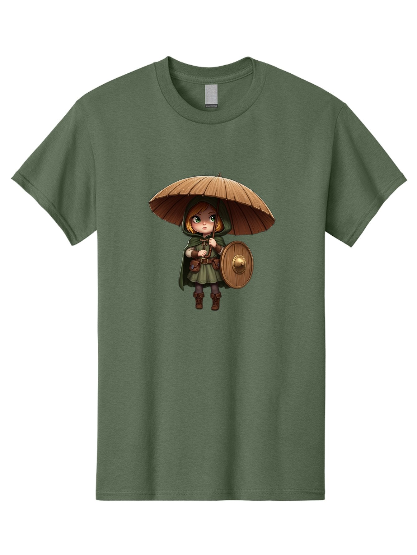 Cartoon-Girl-With-Shield-And-Umbrella Men'S Graphic Tee, 100% Cotton, Comfortable Casual Summer Wear, Machine Washable, Vintage Camera, Old Camera, Antique Camera, Black Camera, Classic Photography, Photography Equipment, Nostalgic Device, Bah700 11