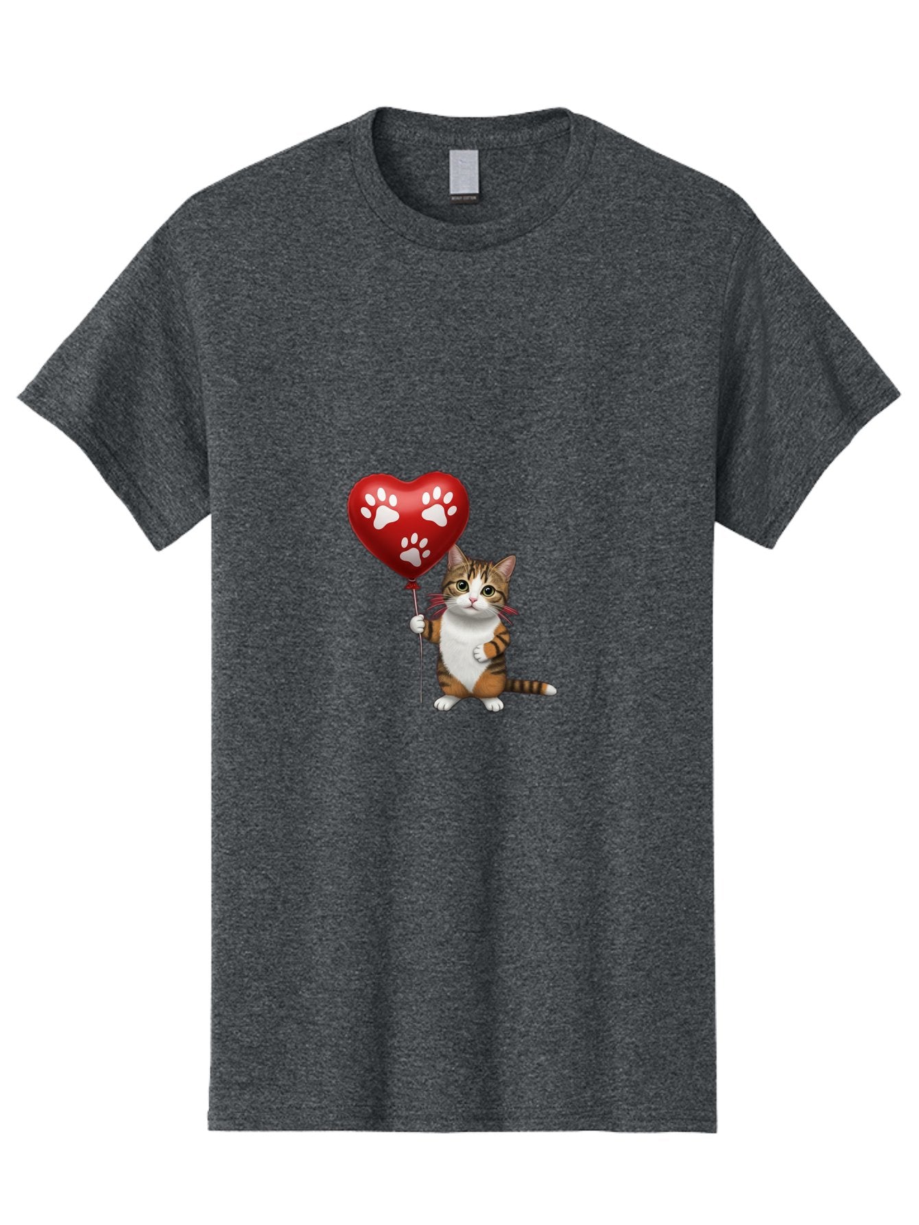 Cat-Holding-Heart-Balloon Men'S Graphic Tee, 100% Cotton, Comfortable Casual Summer Wear, Machine Washable, Vintage Camera, Old Camera, Antique Camera, Black Camera, Classic Photography, Photography Equipment, Nostalgic Device, Film Camera, Bah704 7