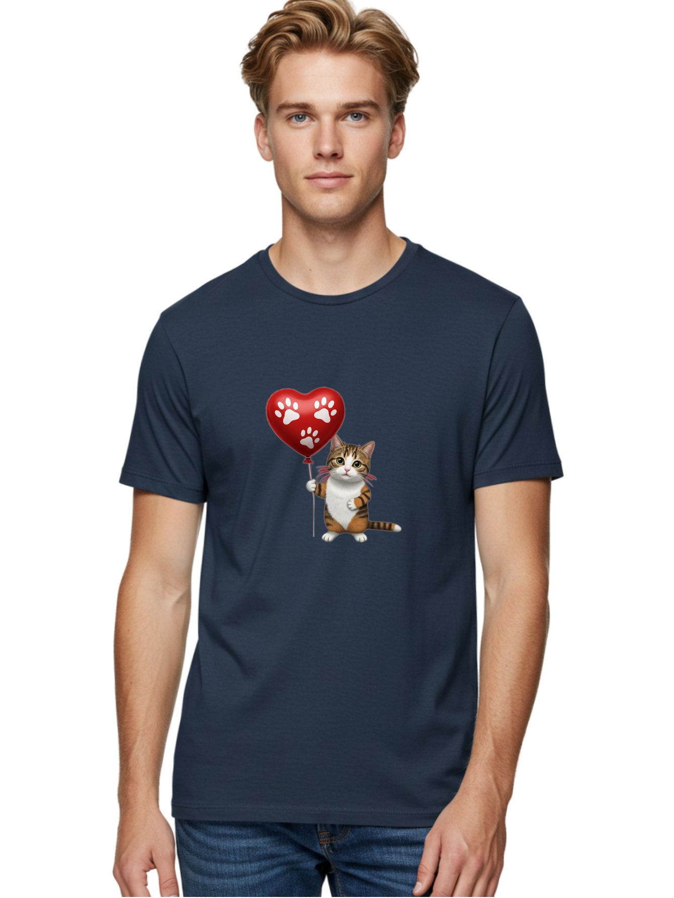 Cat-Holding-Heart-Balloon Men'S Graphic Tee, 100% Cotton, Comfortable Casual Summer Wear, Machine Washable, Vintage Camera, Old Camera, Antique Camera, Black Camera, Classic Photography, Photography Equipment, Nostalgic Device, Film Camera, Bah704 29