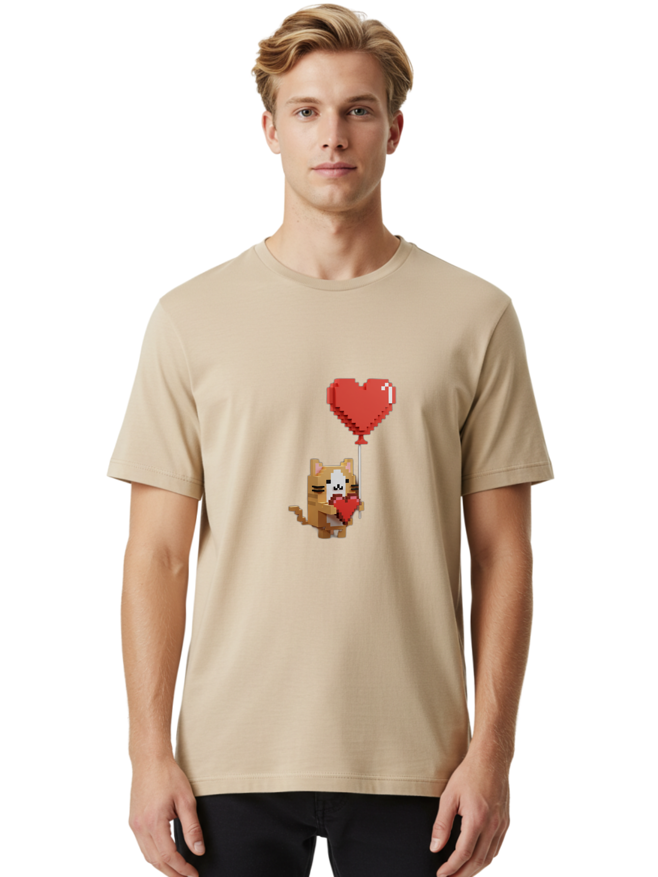 Cat-Hugging-Heart Men'S Graphic Tee, 100% Cotton, Comfortable Casual Summer Wear, Machine Washable, Vintage Camera, Old Camera, Antique Camera, Black Camera, Classic Photography, Photography Equipment, Nostalgic Device, Film Camera, Camera Art Bah705 20