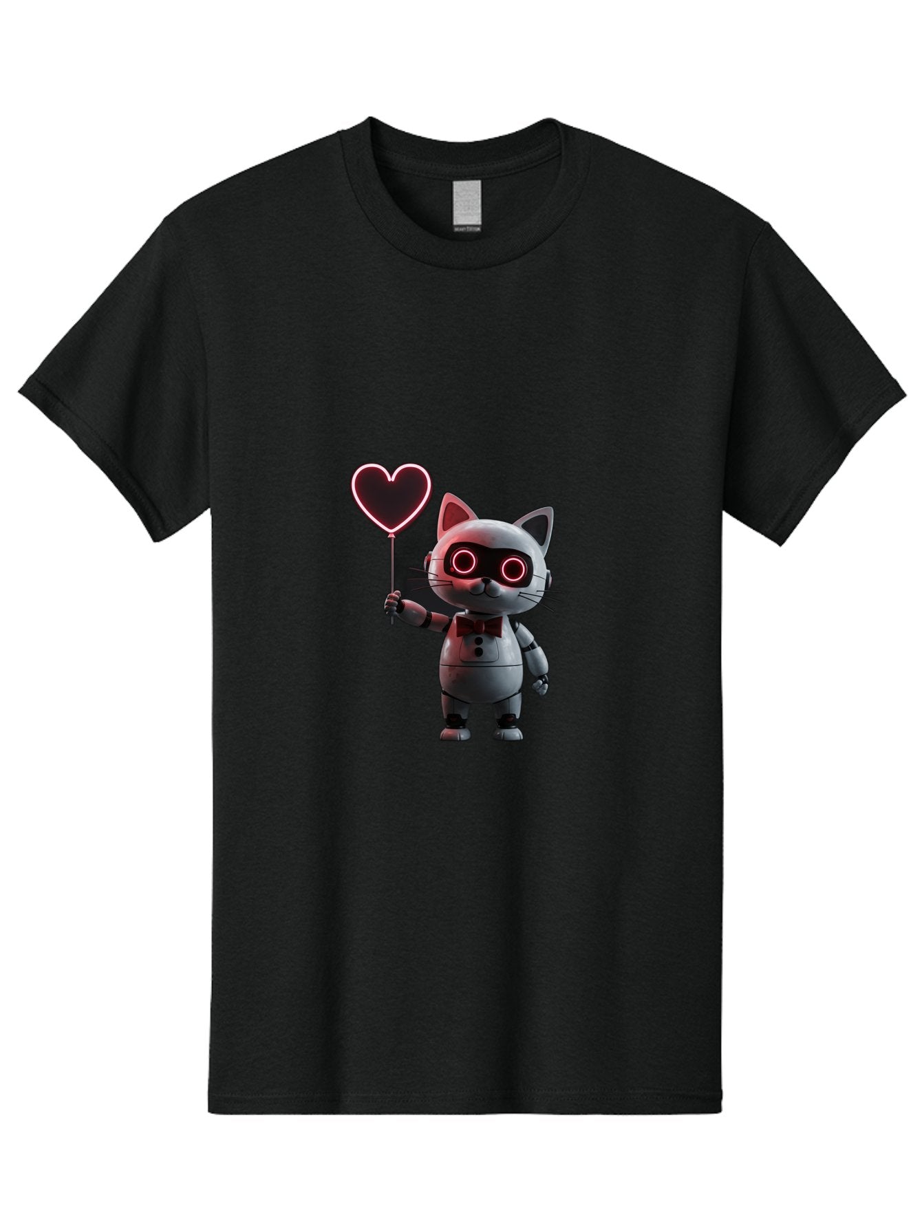Cat-Robot-Heart Men'S Graphic Tee, 100% Cotton, Comfortable Casual Summer Wear, Machine Washable, Vintage Camera, Old Camera, Antique Camera, Black Camera, Classic Photography, Photography Equipment, Nostalgic Device, Film Camera, Camera Art Bah706 9