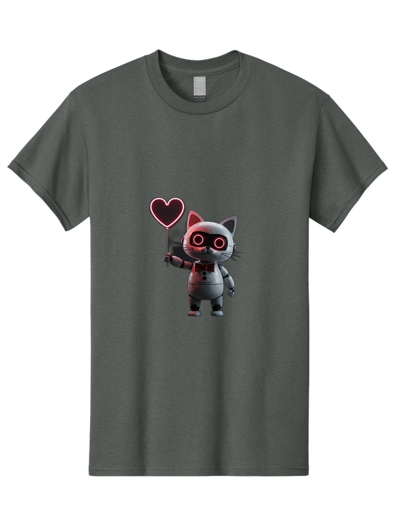 Cat-Robot-Heart Men'S Graphic Tee, 100% Cotton, Comfortable Casual Summer Wear, Machine Washable, Vintage Camera, Old Camera, Antique Camera, Black Camera, Classic Photography, Photography Equipment, Nostalgic Device, Film Camera, Camera Art Bah706 12