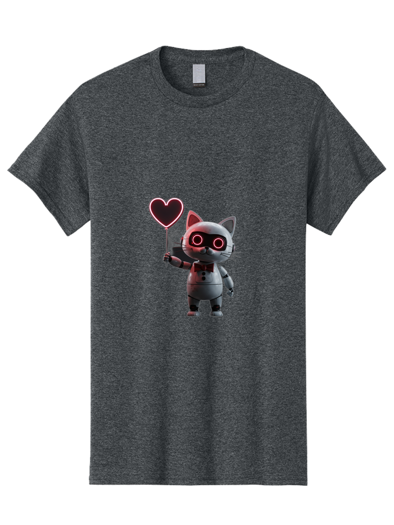 Cat-Robot-Heart Men'S Graphic Tee, 100% Cotton, Comfortable Casual Summer Wear, Machine Washable, Vintage Camera, Old Camera, Antique Camera, Black Camera, Classic Photography, Photography Equipment, Nostalgic Device, Film Camera, Camera Art Bah706 15