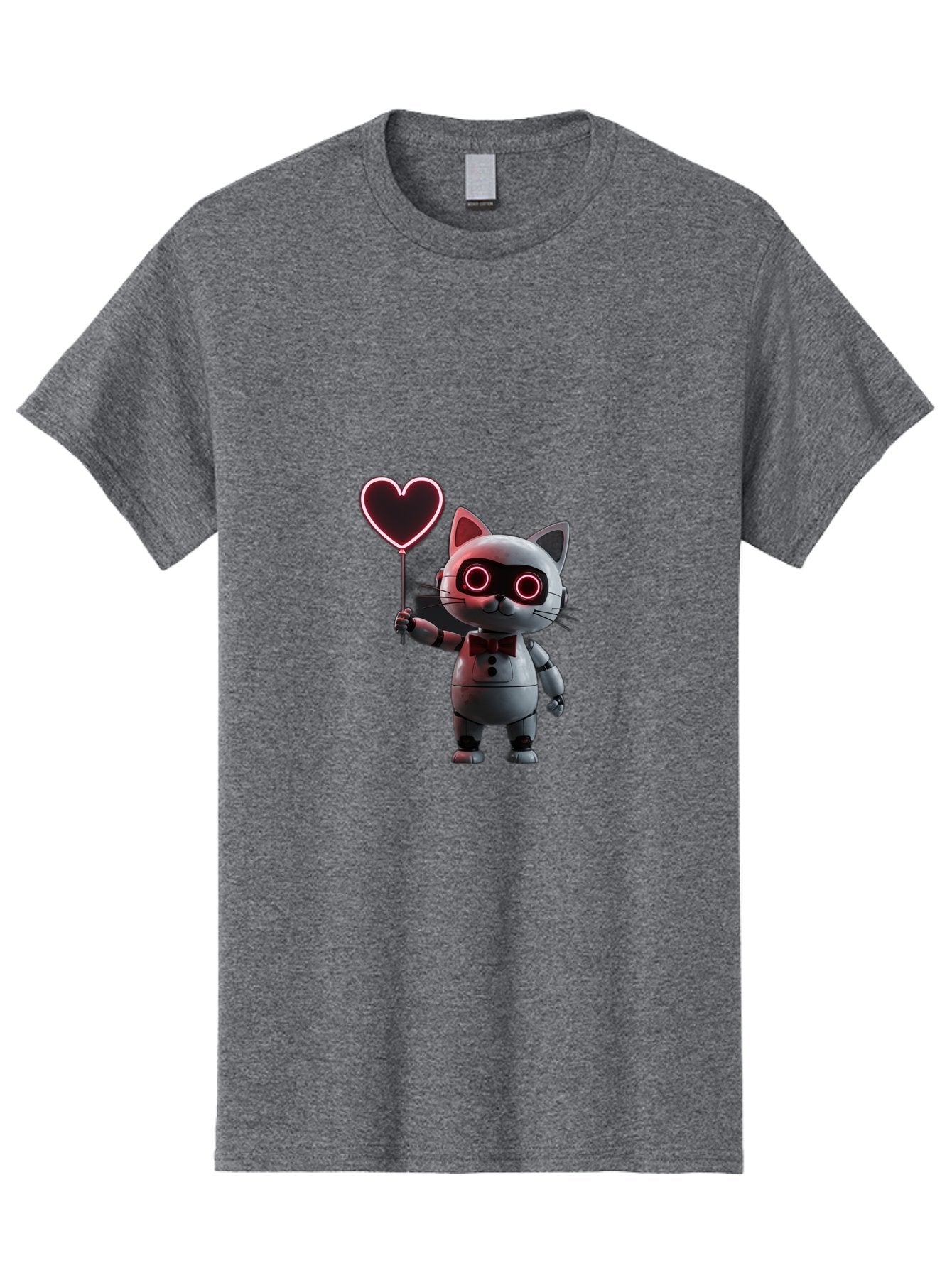 Cat-Robot-Heart Men'S Graphic Tee, 100% Cotton, Comfortable Casual Summer Wear, Machine Washable, Vintage Camera, Old Camera, Antique Camera, Black Camera, Classic Photography, Photography Equipment, Nostalgic Device, Film Camera, Camera Art Bah706 5