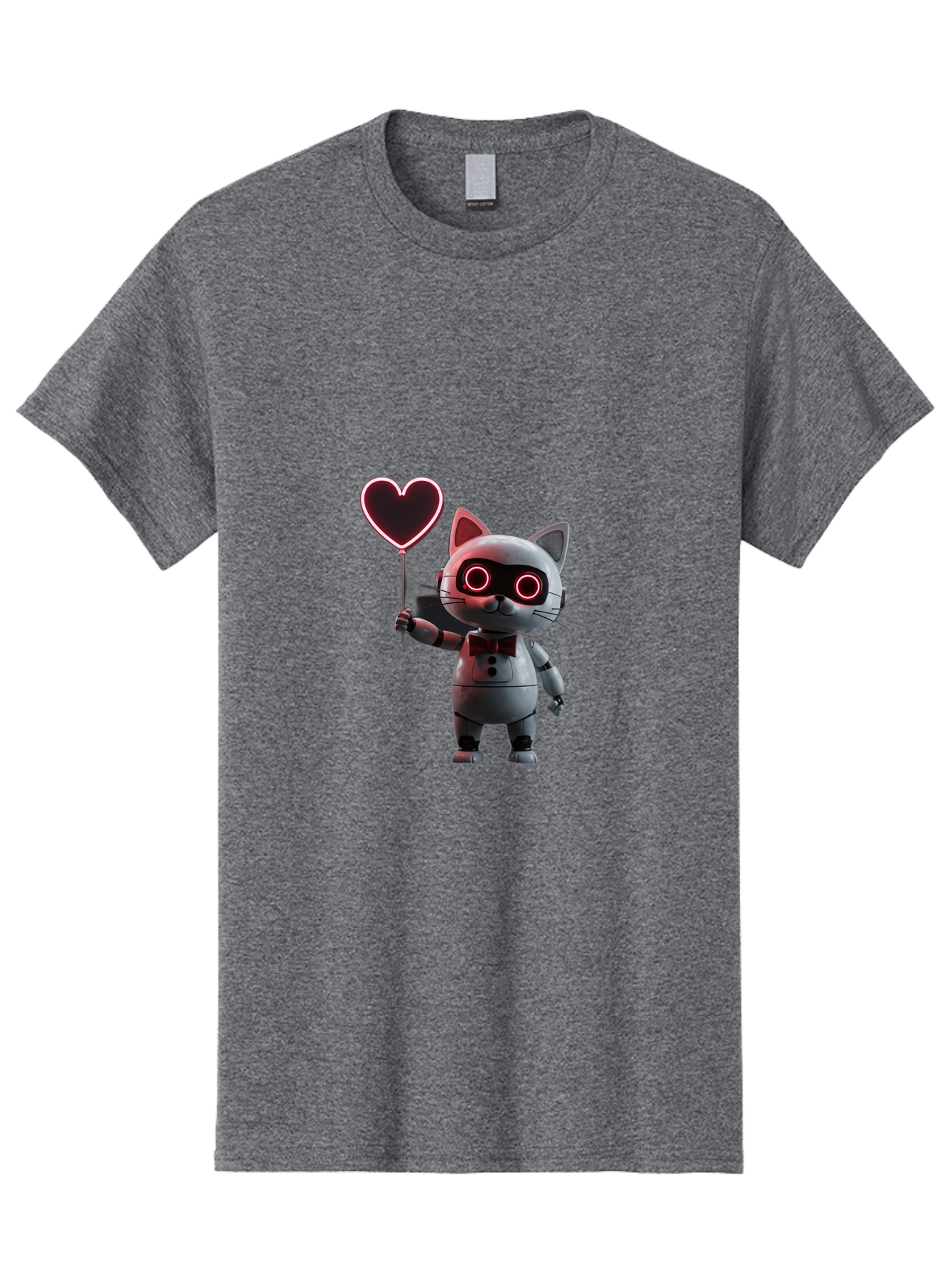 Cat-Robot-Heart Men'S Graphic Tee, 100% Cotton, Comfortable Casual Summer Wear, Machine Washable, Vintage Camera, Old Camera, Antique Camera, Black Camera, Classic Photography, Photography Equipment, Nostalgic Device, Film Camera, Camera Art Bah706 8