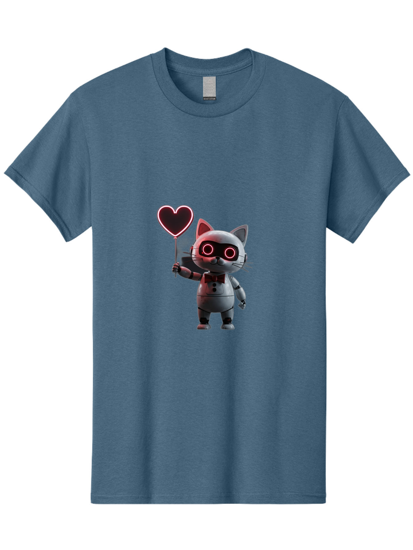 Cat-Robot-Heart Men'S Graphic Tee, 100% Cotton, Comfortable Casual Summer Wear, Machine Washable, Vintage Camera, Old Camera, Antique Camera, Black Camera, Classic Photography, Photography Equipment, Nostalgic Device, Film Camera, Camera Art Bah706 4