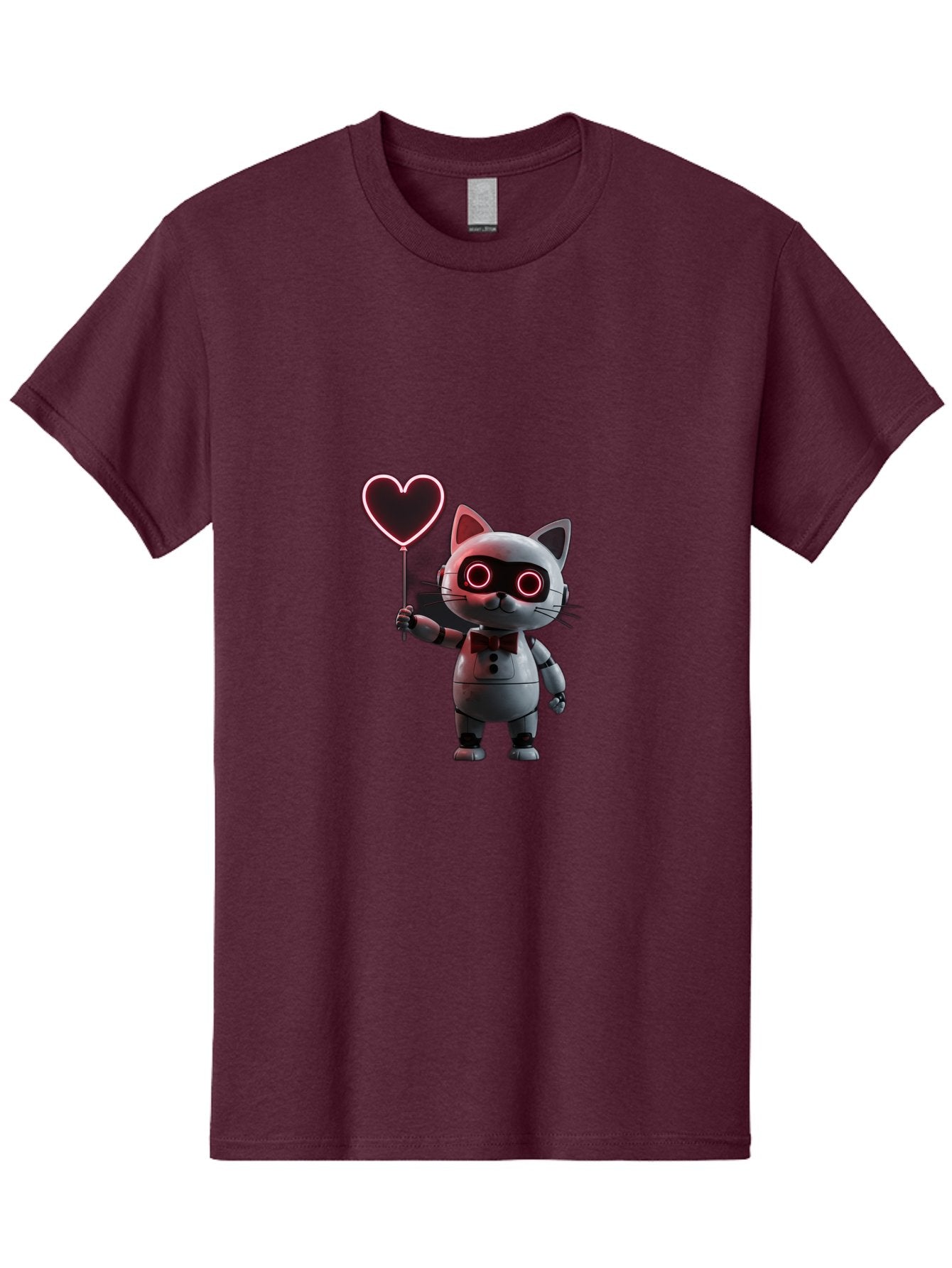 Cat-Robot-Heart Men'S Graphic Tee, 100% Cotton, Comfortable Casual Summer Wear, Machine Washable, Vintage Camera, Old Camera, Antique Camera, Black Camera, Classic Photography, Photography Equipment, Nostalgic Device, Film Camera, Camera Art Bah706 15