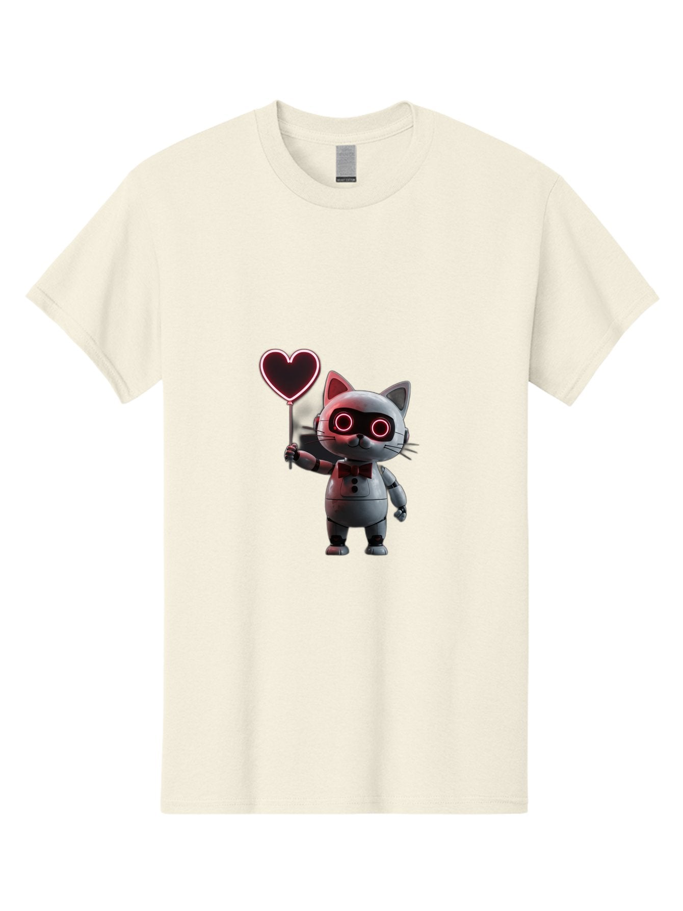 Cat-Robot-Heart Men'S Graphic Tee, 100% Cotton, Comfortable Casual Summer Wear, Machine Washable, Vintage Camera, Old Camera, Antique Camera, Black Camera, Classic Photography, Photography Equipment, Nostalgic Device, Film Camera, Camera Art Bah706 3
