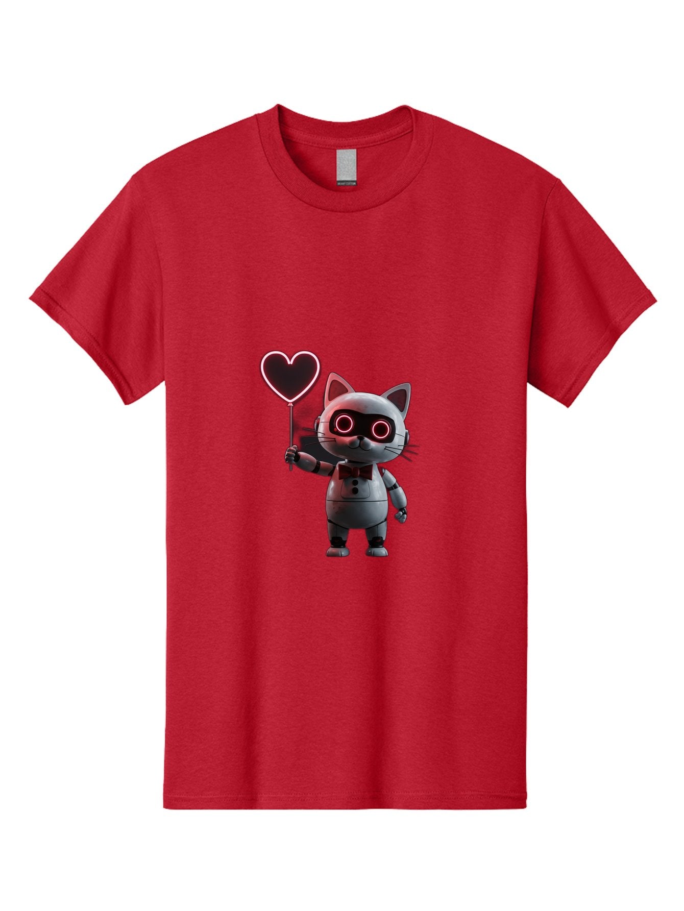 Cat-Robot-Heart Men'S Graphic Tee, 100% Cotton, Comfortable Casual Summer Wear, Machine Washable, Vintage Camera, Old Camera, Antique Camera, Black Camera, Classic Photography, Photography Equipment, Nostalgic Device, Film Camera, Camera Art Bah706 8