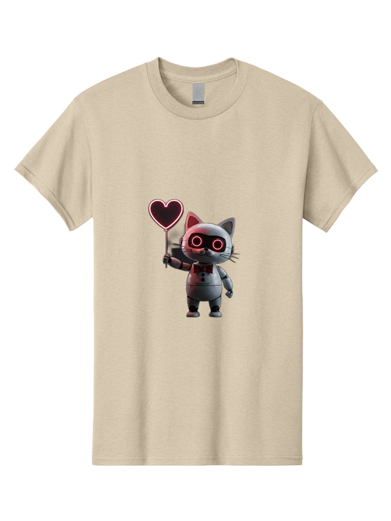 Cat-Robot-Heart Men'S Graphic Tee, 100% Cotton, Comfortable Casual Summer Wear, Machine Washable, Vintage Camera, Old Camera, Antique Camera, Black Camera, Classic Photography, Photography Equipment, Nostalgic Device, Film Camera, Camera Art Bah706 4