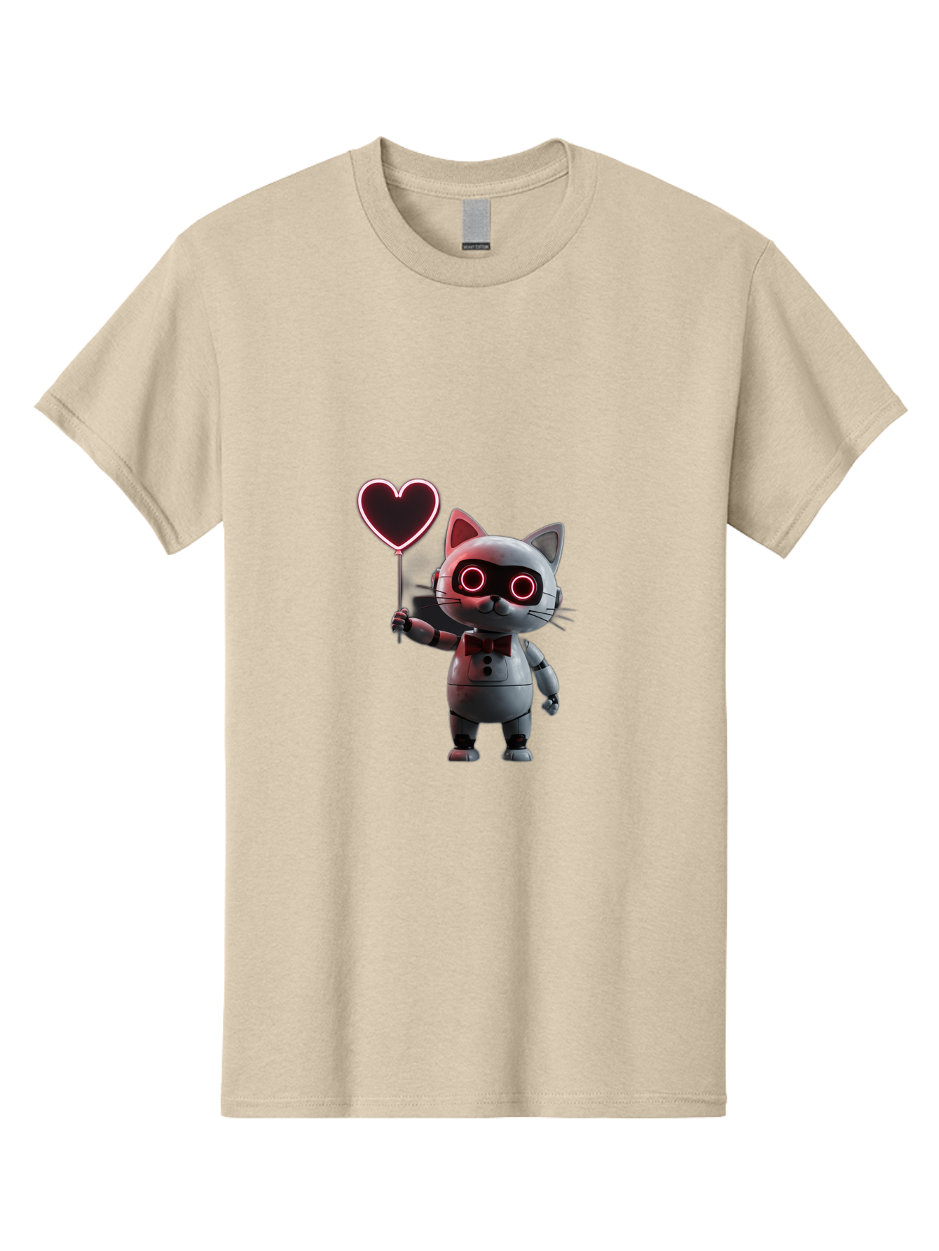 Cat-Robot-Heart Men'S Graphic Tee, 100% Cotton, Comfortable Casual Summer Wear, Machine Washable, Vintage Camera, Old Camera, Antique Camera, Black Camera, Classic Photography, Photography Equipment, Nostalgic Device, Film Camera, Camera Art Bah706 12