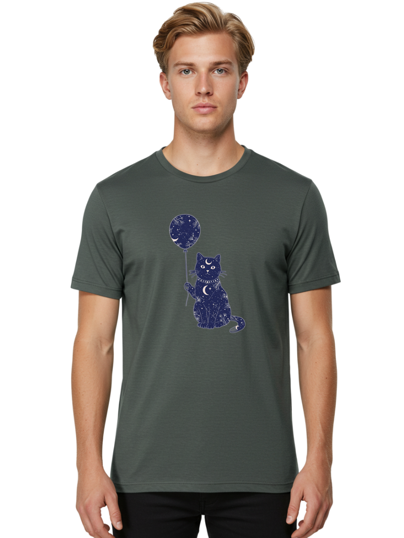 Cat-With-Galaxy-Balloon Men'S Graphic Tee, 100% Cotton, Comfortable Casual Summer Wear, Machine Washable, Vintage Camera, Old Camera, Antique Camera, Black Camera, Classic Photography, Photography Equipment, Nostalgic Device, Film Camera, Bah707 20