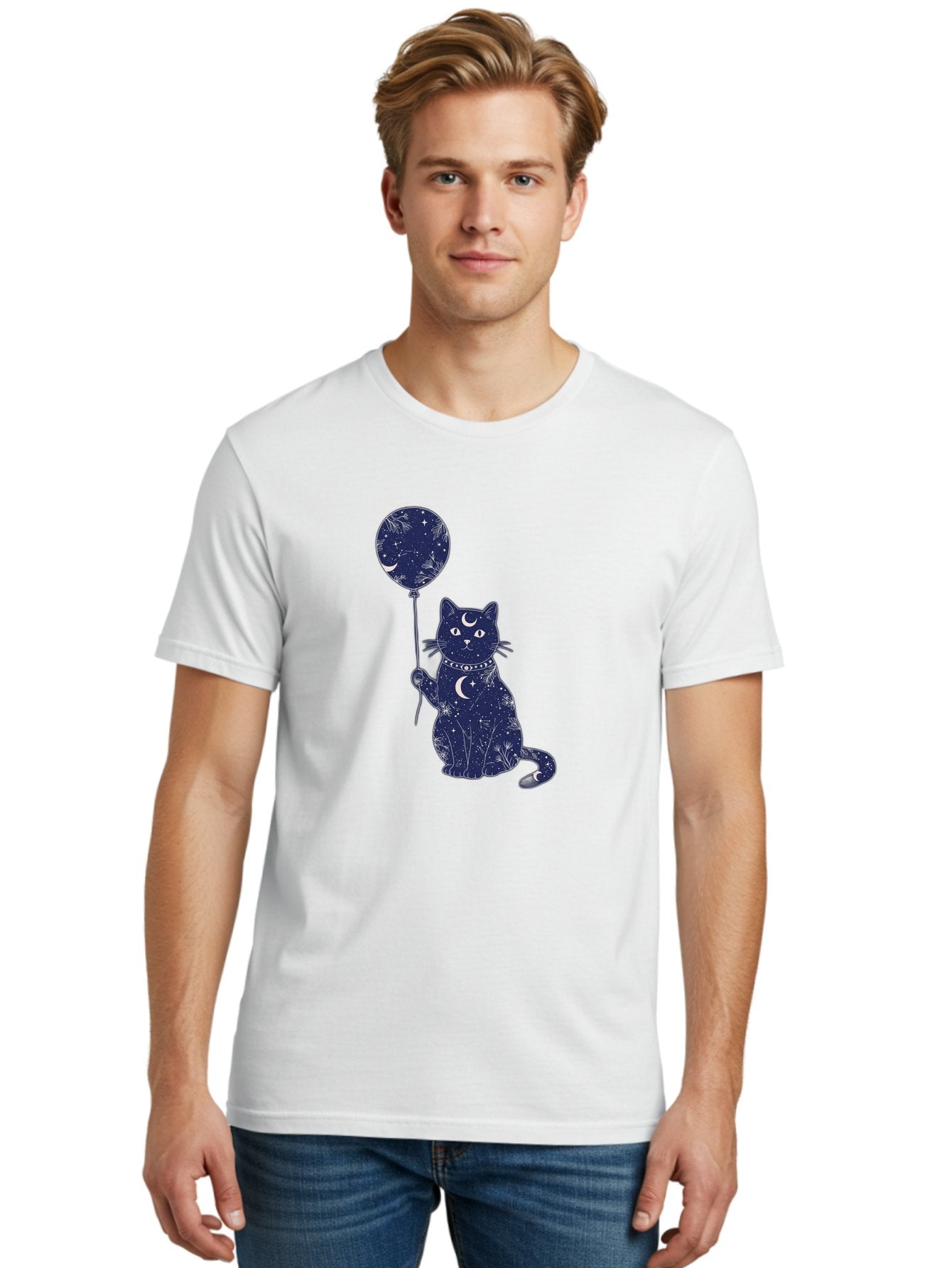 Cat-With-Galaxy-Balloon Men'S Graphic Tee, 100% Cotton, Comfortable Casual Summer Wear, Machine Washable, Vintage Camera, Old Camera, Antique Camera, Black Camera, Classic Photography, Photography Equipment, Nostalgic Device, Film Camera, Bah707 16