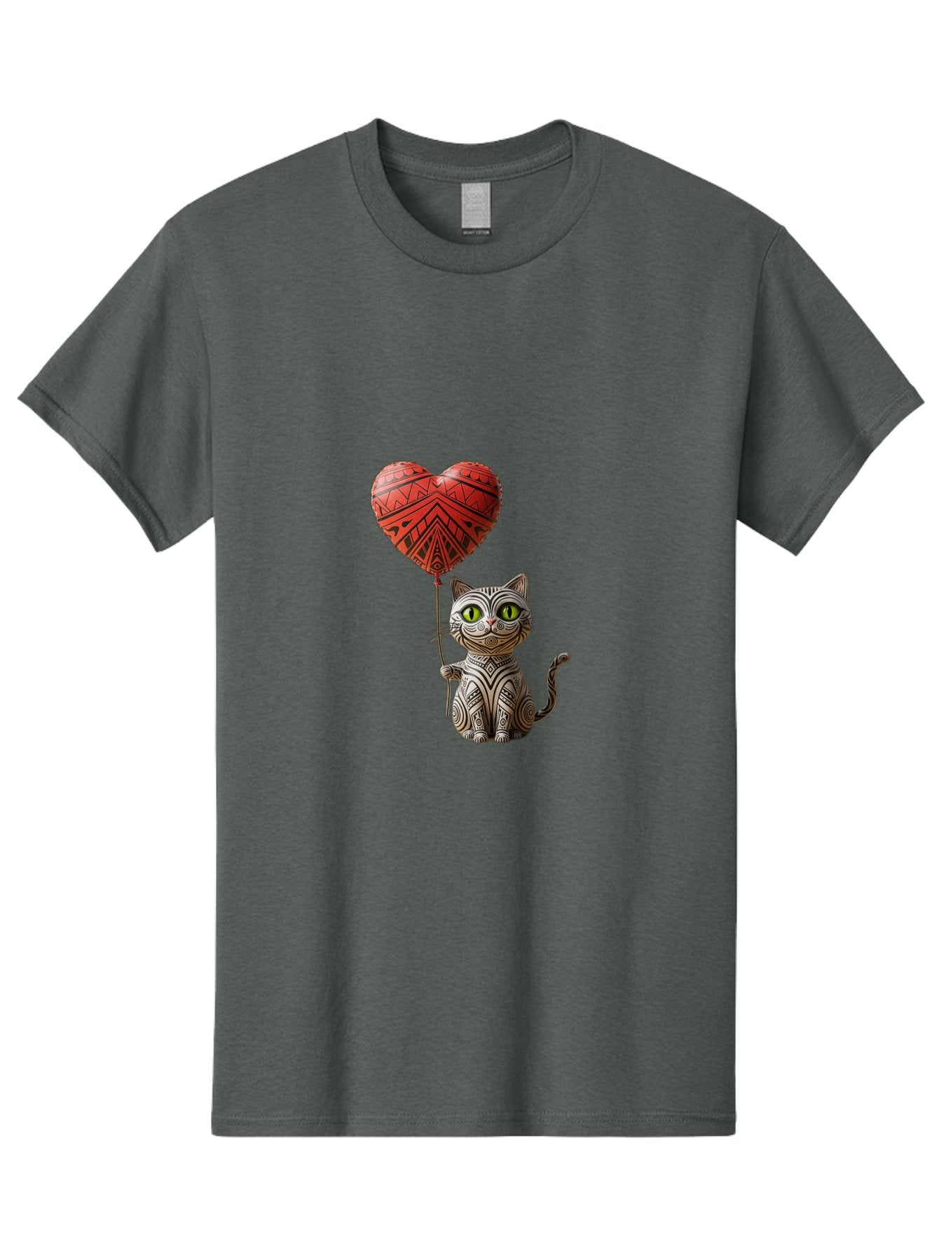 Cat-With-Heart-Balloon-1 Men'S Graphic Tee, 100% Cotton, Comfortable Casual Summer Wear, Machine Washable, Vintage Camera, Old Camera, Antique Camera, Black Camera, Classic Photography, Photography Equipment, Nostalgic Device, Film Camera, Bah708 3