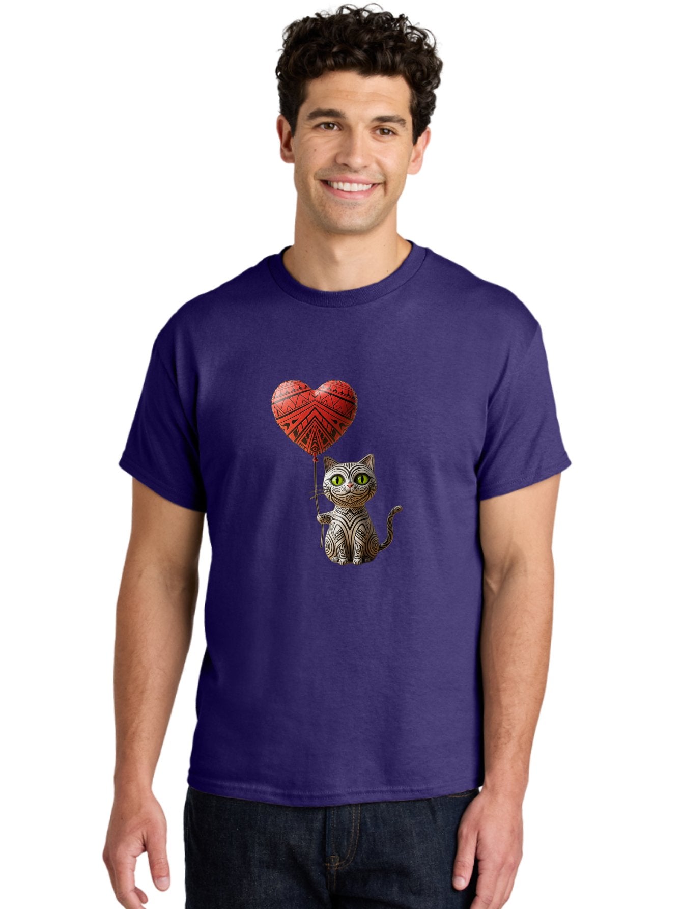 Cat-With-Heart-Balloon-1 Men'S Graphic Tee, 100% Cotton, Comfortable Casual Summer Wear, Machine Washable, Vintage Camera, Old Camera, Antique Camera, Black Camera, Classic Photography, Photography Equipment, Nostalgic Device, Film Camera, Bah708 26