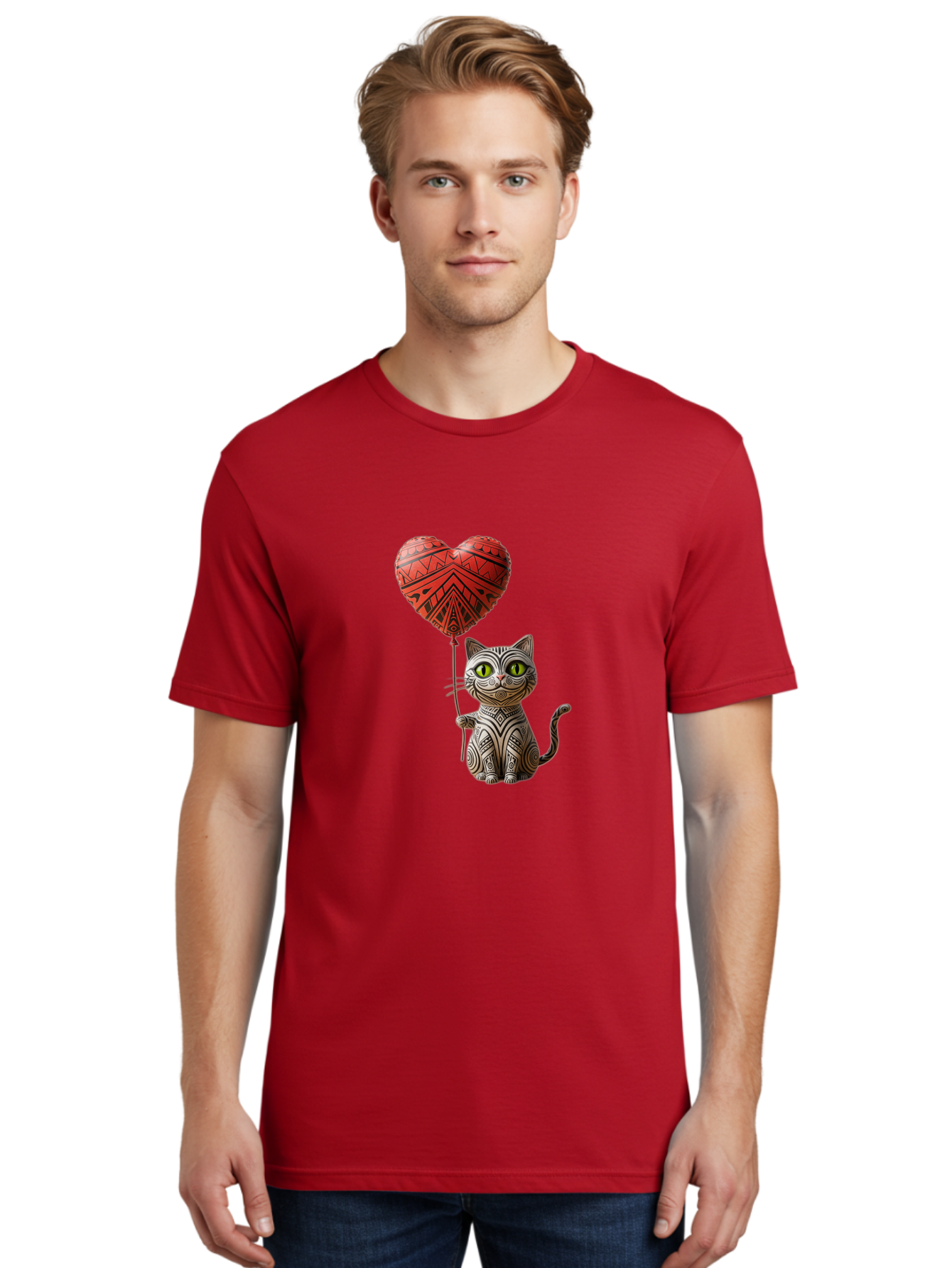 Cat-With-Heart-Balloon-1 Men'S Graphic Tee, 100% Cotton, Comfortable Casual Summer Wear, Machine Washable, Vintage Camera, Old Camera, Antique Camera, Black Camera, Classic Photography, Photography Equipment, Nostalgic Device, Film Camera, Bah708 26