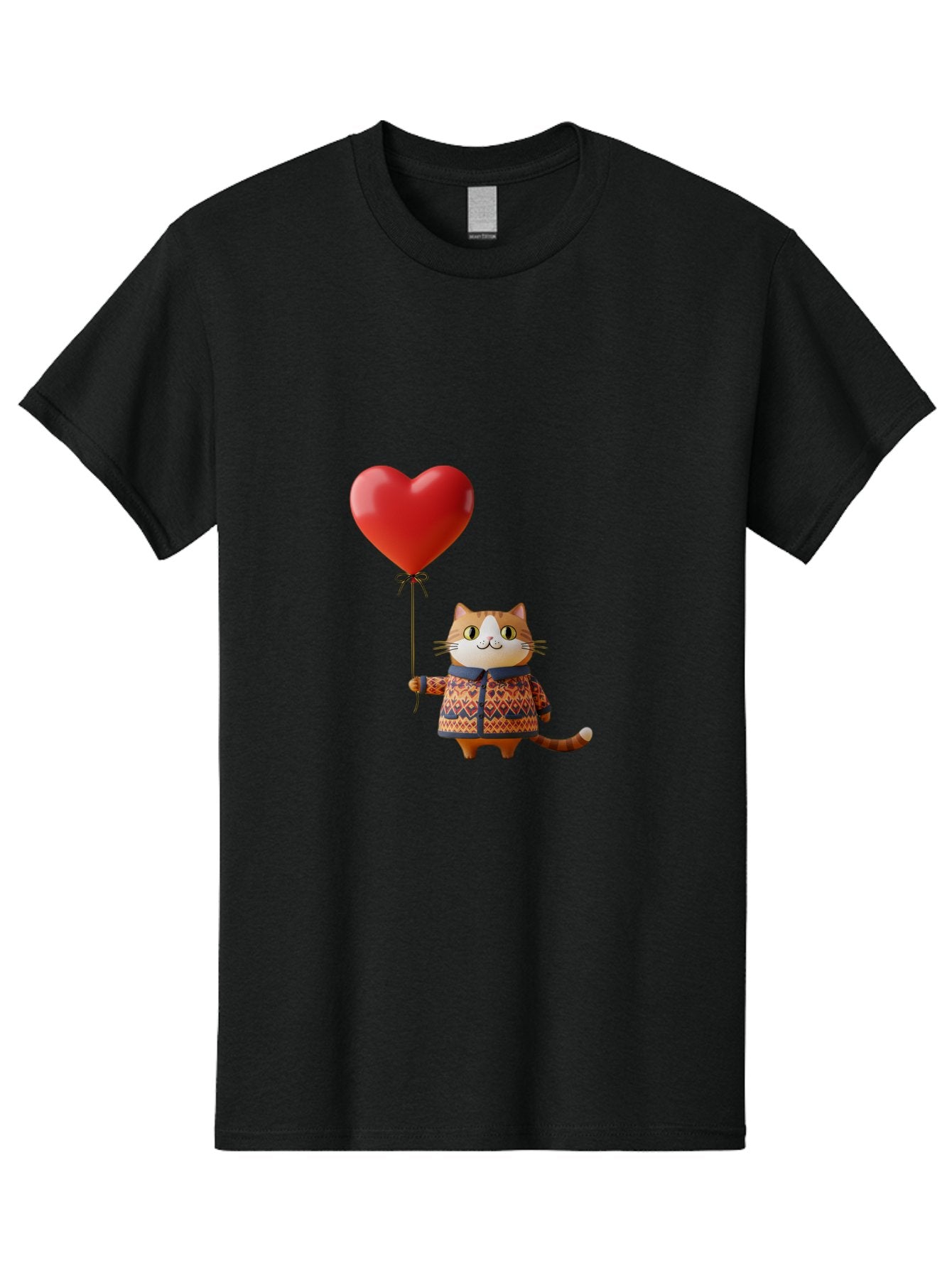 Cat-With-Heart-Balloon-3 Men'S Graphic Tee, 100% Cotton, Comfortable Casual Summer Wear, Machine Washable, Vintage Camera, Old Camera, Antique Camera, Black Camera, Classic Photography, Photography Equipment, Nostalgic Device, Film Camera, Bah710 8