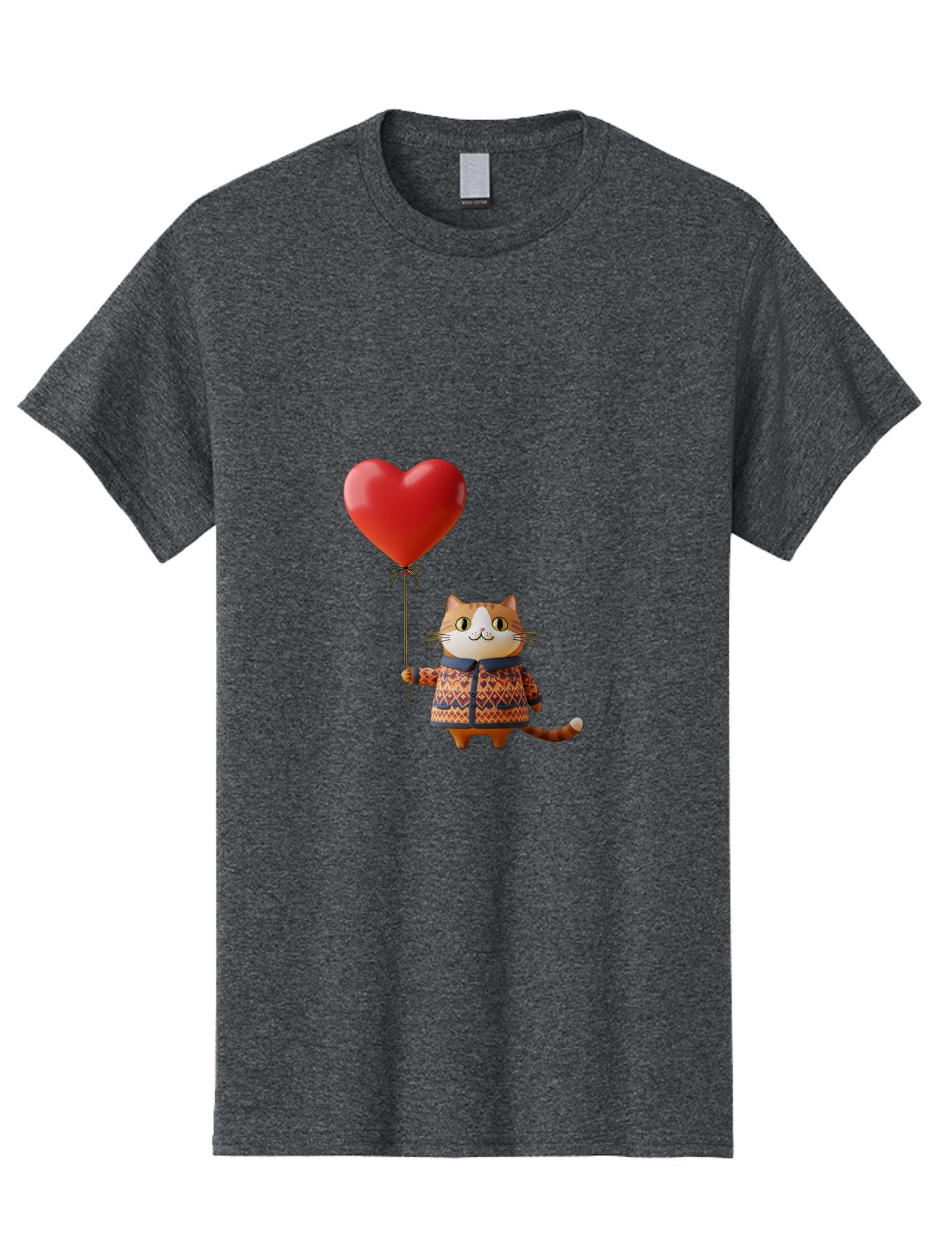 Cat-With-Heart-Balloon-3 Men'S Graphic Tee, 100% Cotton, Comfortable Casual Summer Wear, Machine Washable, Vintage Camera, Old Camera, Antique Camera, Black Camera, Classic Photography, Photography Equipment, Nostalgic Device, Film Camera, Bah710 3