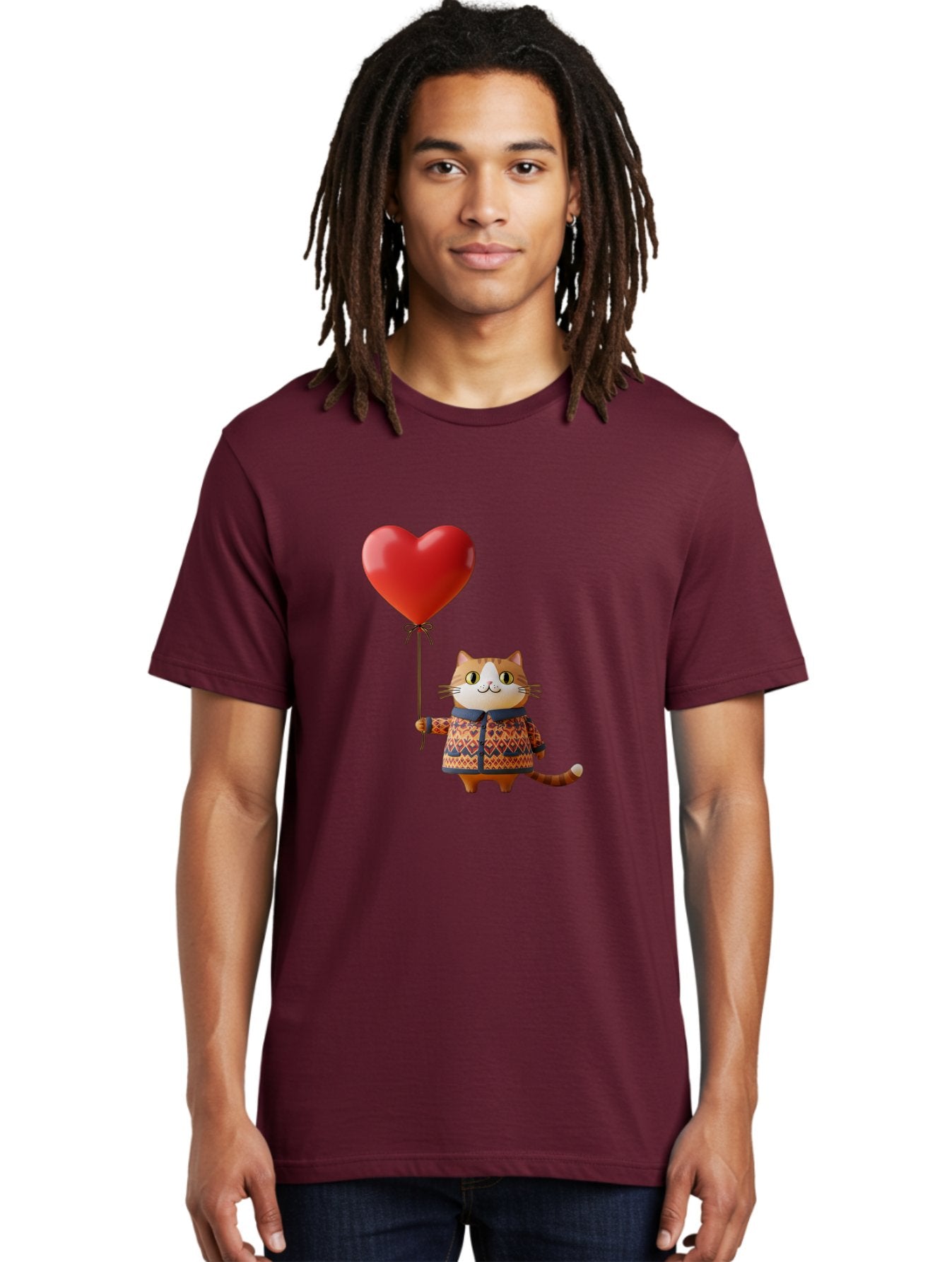 Cat-With-Heart-Balloon-3 Men'S Graphic Tee, 100% Cotton, Comfortable Casual Summer Wear, Machine Washable, Vintage Camera, Old Camera, Antique Camera, Black Camera, Classic Photography, Photography Equipment, Nostalgic Device, Film Camera, Bah710 16