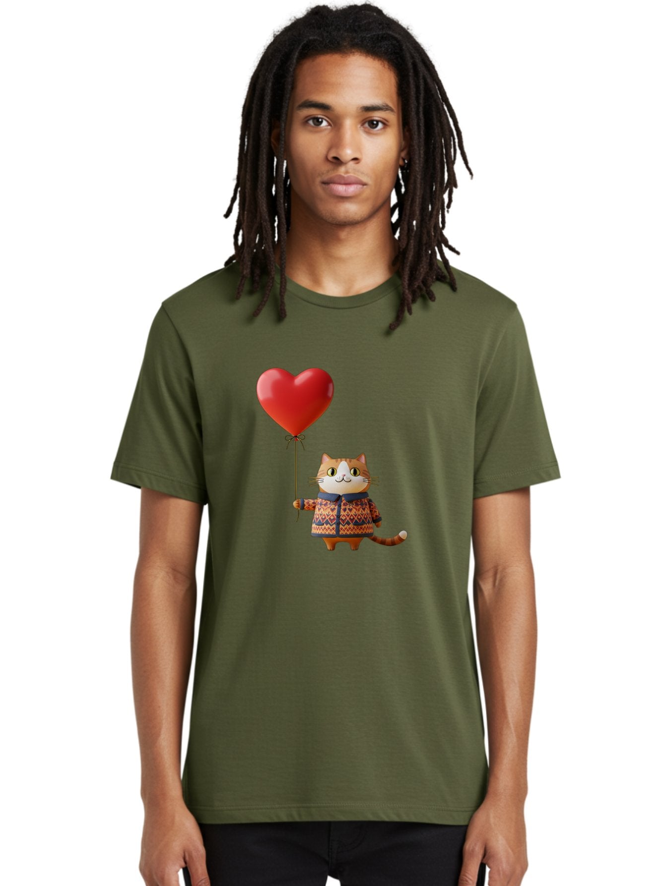 Cat-With-Heart-Balloon-3 Men'S Graphic Tee, 100% Cotton, Comfortable Casual Summer Wear, Machine Washable, Vintage Camera, Old Camera, Antique Camera, Black Camera, Classic Photography, Photography Equipment, Nostalgic Device, Film Camera, Bah710 23