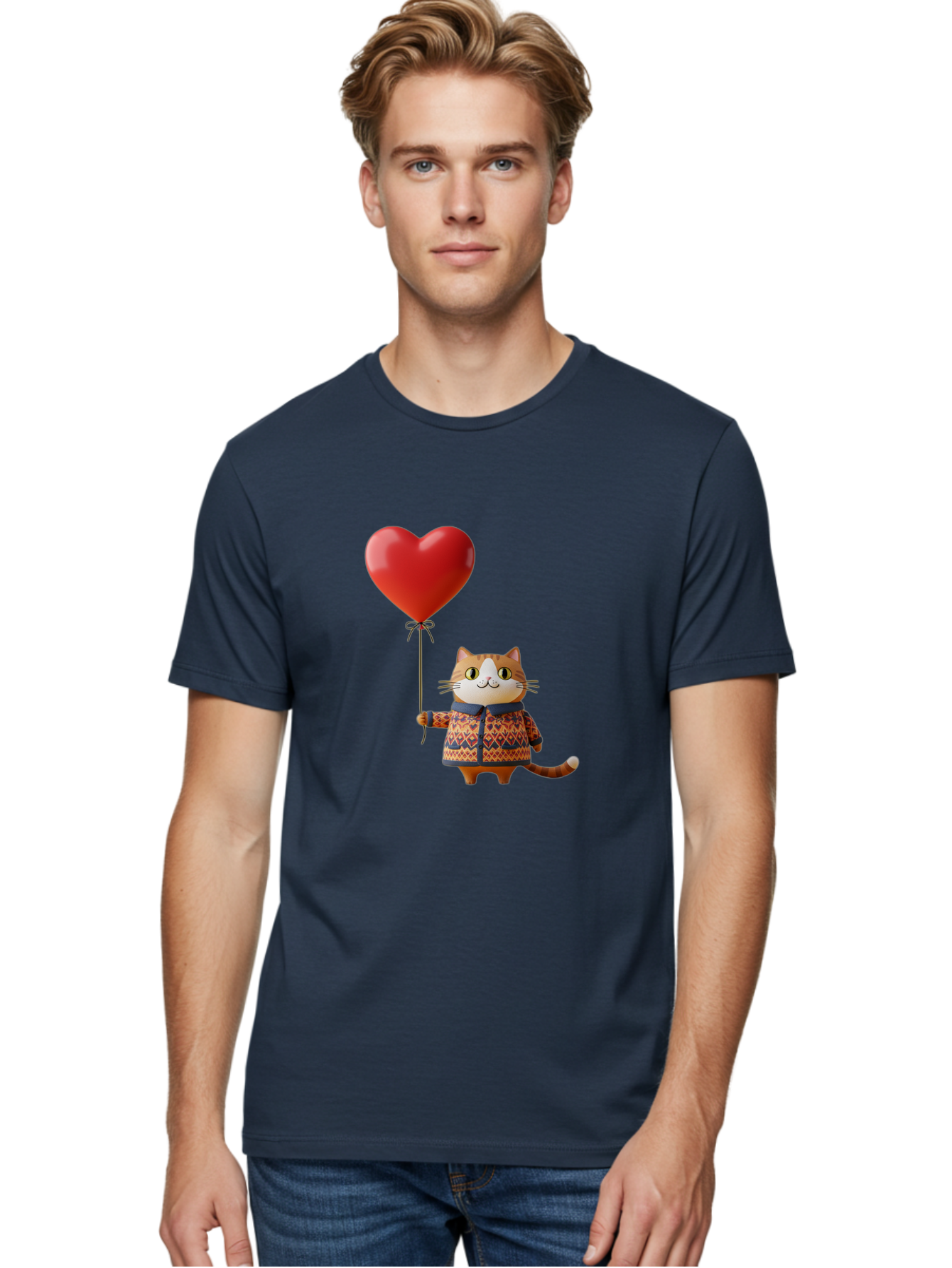 Cat-With-Heart-Balloon-3 Men'S Graphic Tee, 100% Cotton, Comfortable Casual Summer Wear, Machine Washable, Vintage Camera, Old Camera, Antique Camera, Black Camera, Classic Photography, Photography Equipment, Nostalgic Device, Film Camera, Bah710 27