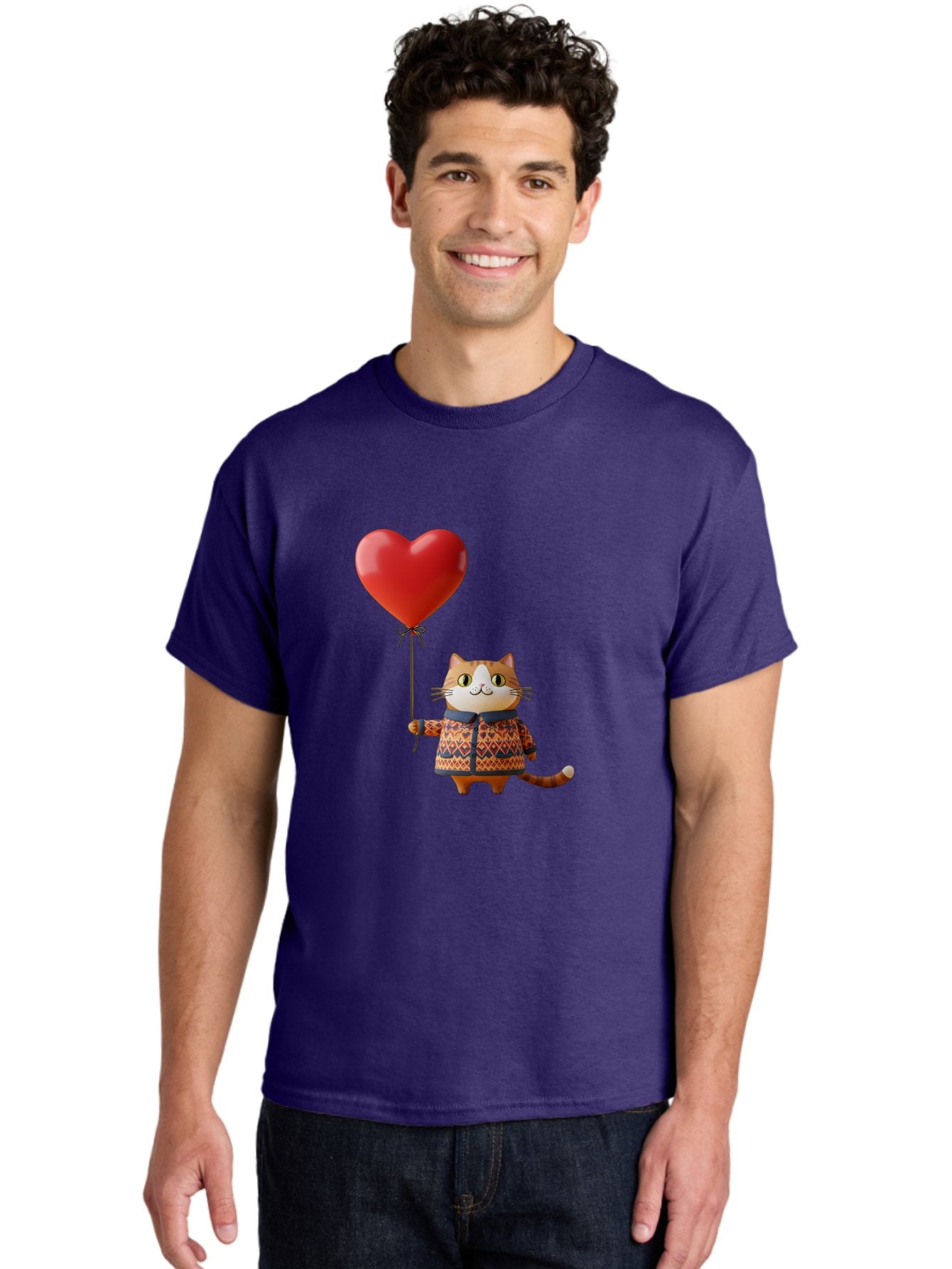 Cat-With-Heart-Balloon-3 Men'S Graphic Tee, 100% Cotton, Comfortable Casual Summer Wear, Machine Washable, Vintage Camera, Old Camera, Antique Camera, Black Camera, Classic Photography, Photography Equipment, Nostalgic Device, Film Camera, Bah710 27