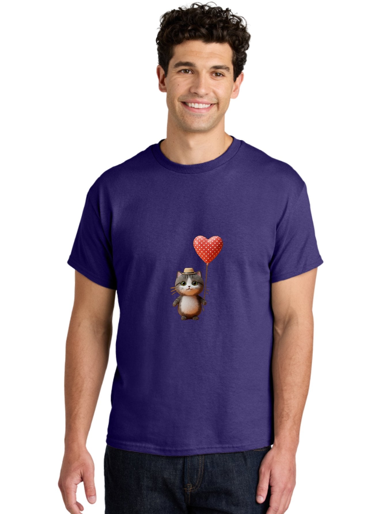 Cat-With-Heart-Balloon-4 Men'S Graphic Tee, 100% Cotton, Comfortable Casual Summer Wear, Machine Washable, Vintage Camera, Old Camera, Antique Camera, Black Camera, Classic Photography, Photography Equipment, Nostalgic Device, Film Camera, Bah711 17