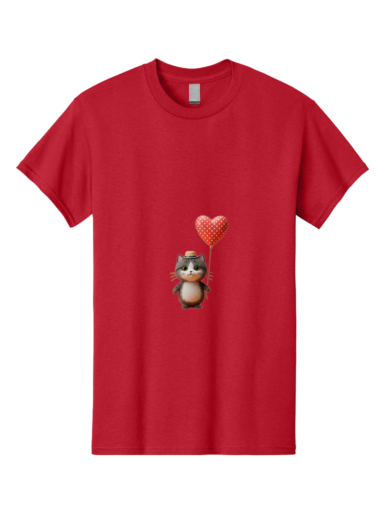 Cat-With-Heart-Balloon-4 Men'S Graphic Tee, 100% Cotton, Comfortable Casual Summer Wear, Machine Washable, Vintage Camera, Old Camera, Antique Camera, Black Camera, Classic Photography, Photography Equipment, Nostalgic Device, Film Camera, Bah711 6