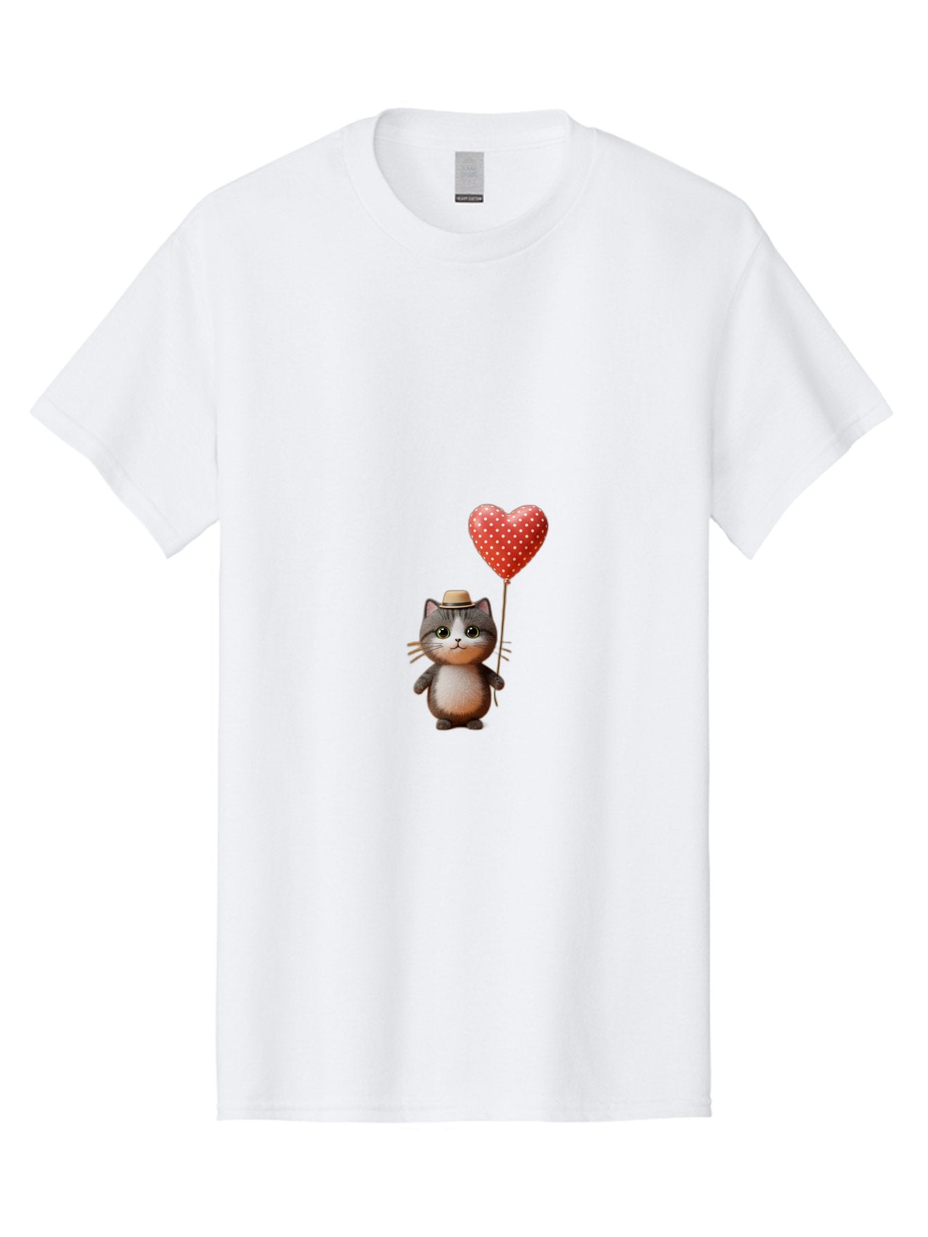 Cat-With-Heart-Balloon-4 Men'S Graphic Tee, 100% Cotton, Comfortable Casual Summer Wear, Machine Washable, Vintage Camera, Old Camera, Antique Camera, Black Camera, Classic Photography, Photography Equipment, Nostalgic Device, Film Camera, Bah711 4