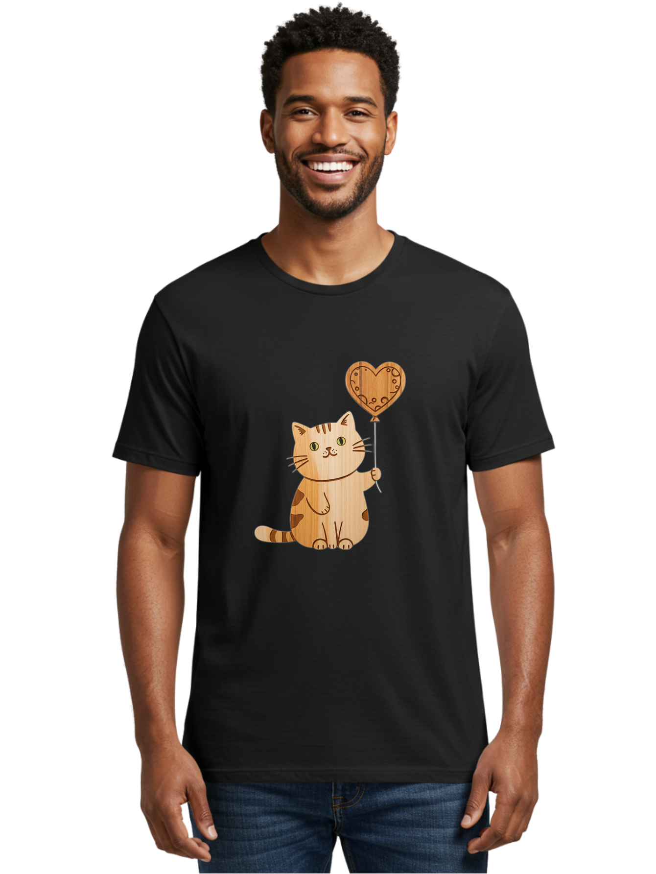 Cat-With-Heart-Balloon Men'S Graphic Tee, 100% Cotton, Comfortable Casual Summer Wear, Machine Washable, Vintage Camera, Old Camera, Antique Camera, Black Camera, Classic Photography, Photography Equipment, Nostalgic Device, Film Camera, Bah712 23