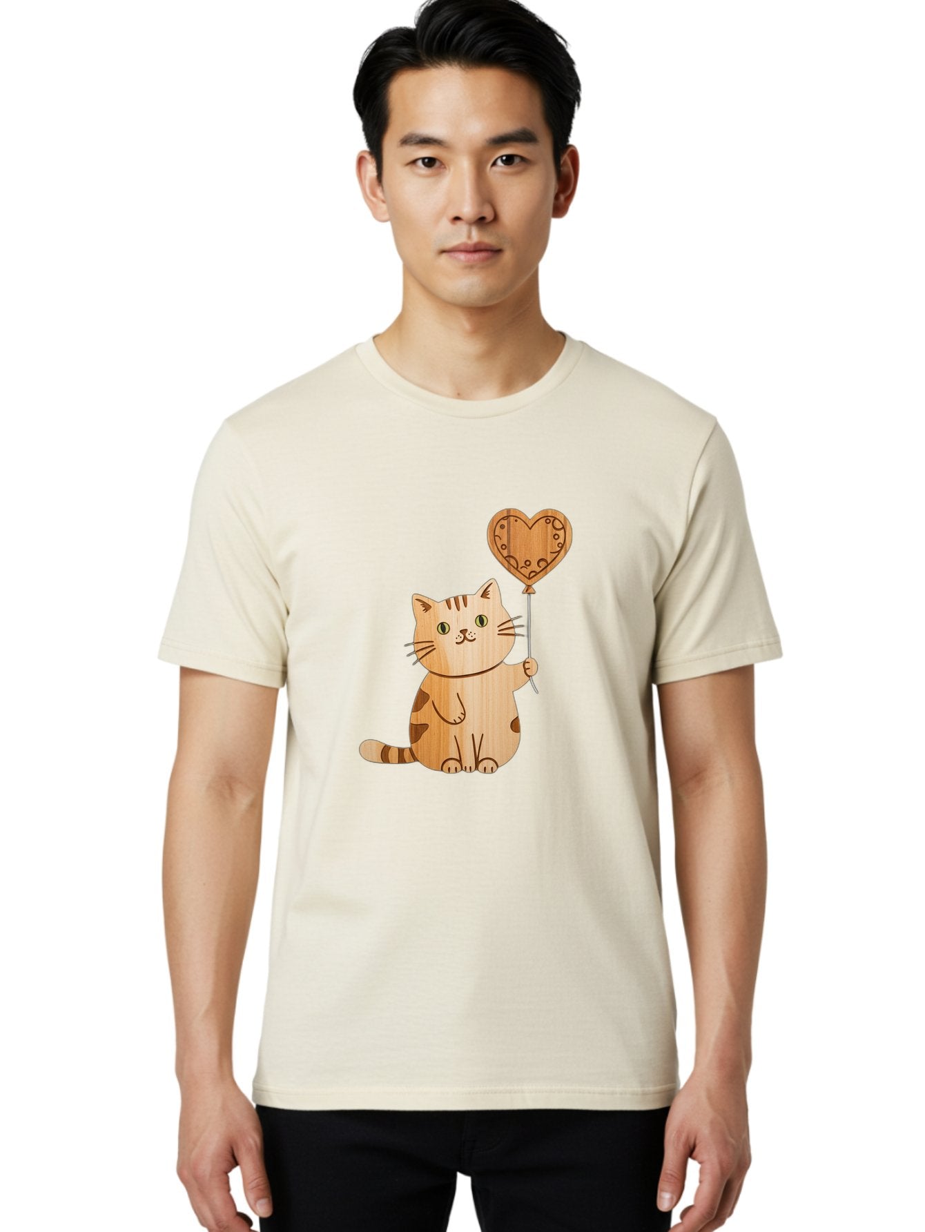 Cat-With-Heart-Balloon Men'S Graphic Tee, 100% Cotton, Comfortable Casual Summer Wear, Machine Washable, Vintage Camera, Old Camera, Antique Camera, Black Camera, Classic Photography, Photography Equipment, Nostalgic Device, Film Camera, Bah712 28