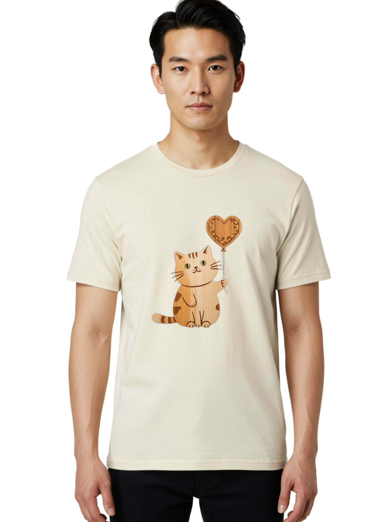 Cat-With-Heart-Balloon Men'S Graphic Tee, 100% Cotton, Comfortable Casual Summer Wear, Machine Washable, Vintage Camera, Old Camera, Antique Camera, Black Camera, Classic Photography, Photography Equipment, Nostalgic Device, Film Camera, Bah712 18