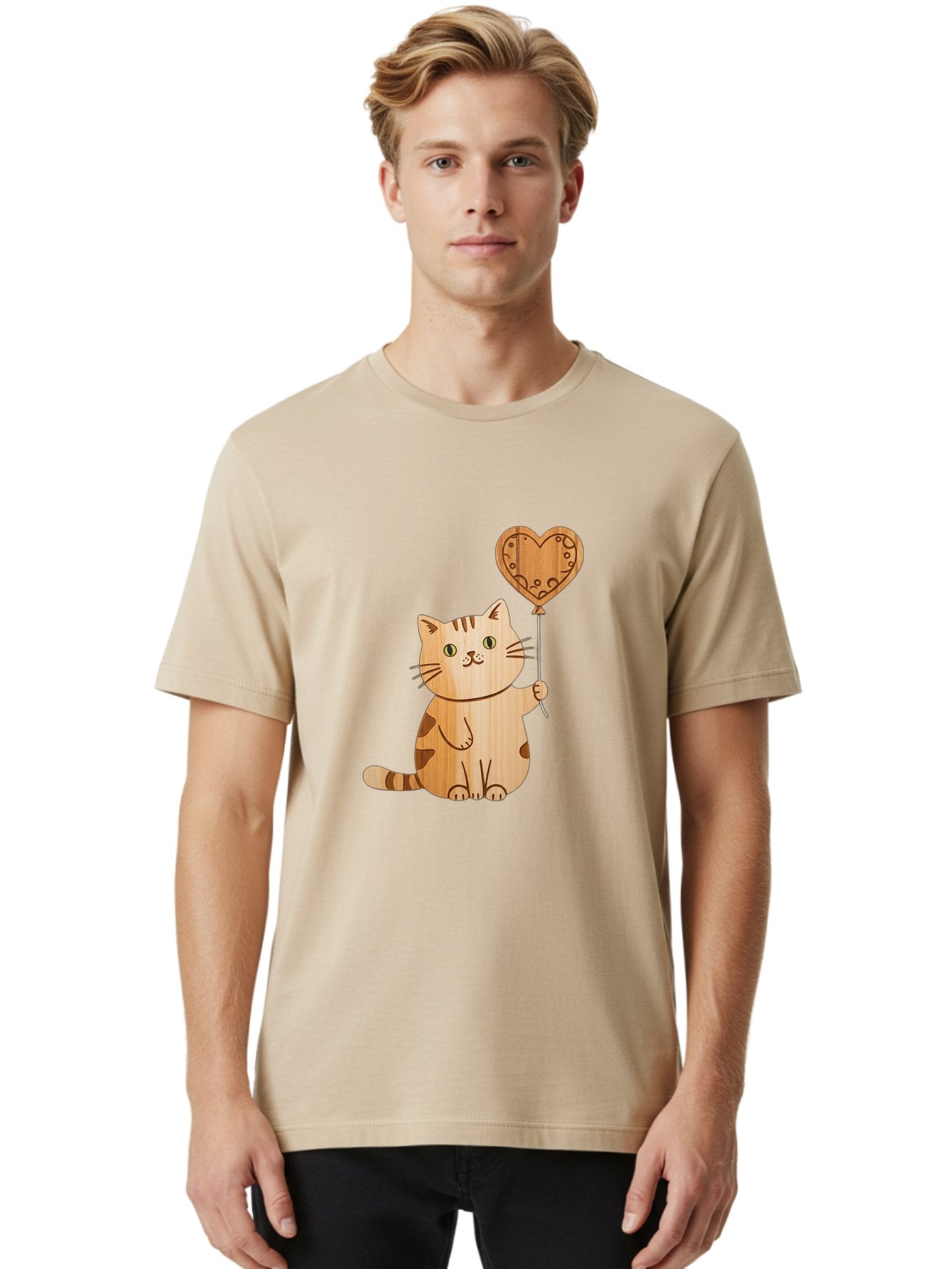 Cat-With-Heart-Balloon Men'S Graphic Tee, 100% Cotton, Comfortable Casual Summer Wear, Machine Washable, Vintage Camera, Old Camera, Antique Camera, Black Camera, Classic Photography, Photography Equipment, Nostalgic Device, Film Camera, Bah712 22
