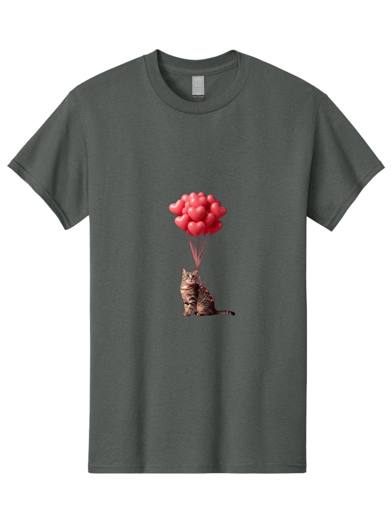 Cat-With-Heart-Balloons-1 Men'S Graphic Tee, 100% Cotton, Comfortable Casual Summer Wear, Machine Washable, Vintage Camera, Old Camera, Antique Camera, Black Camera, Classic Photography, Photography Equipment, Nostalgic Device, Film Camera, Bah713 11