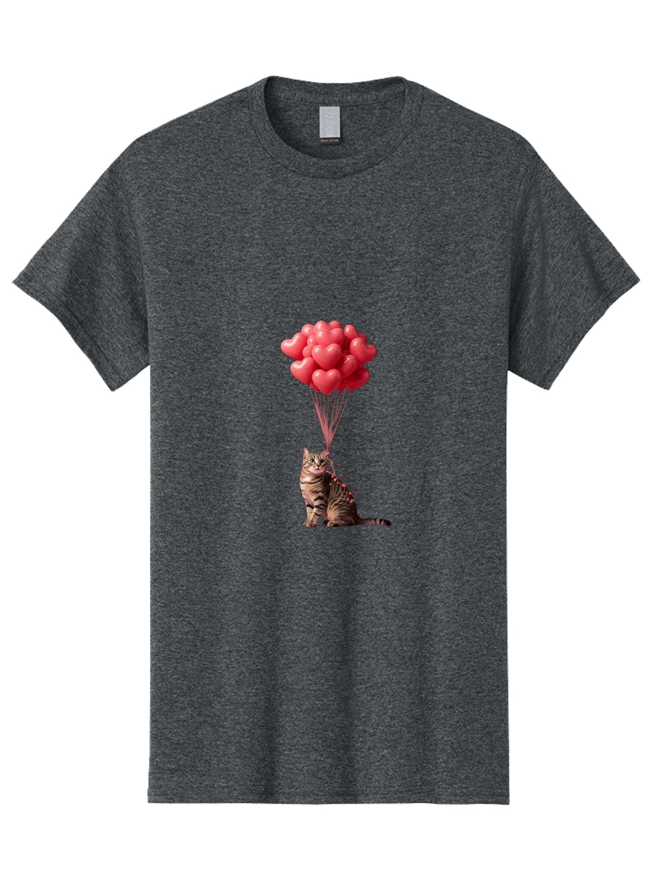 Cat-With-Heart-Balloons-1 Men'S Graphic Tee, 100% Cotton, Comfortable Casual Summer Wear, Machine Washable, Vintage Camera, Old Camera, Antique Camera, Black Camera, Classic Photography, Photography Equipment, Nostalgic Device, Film Camera, Bah713 6