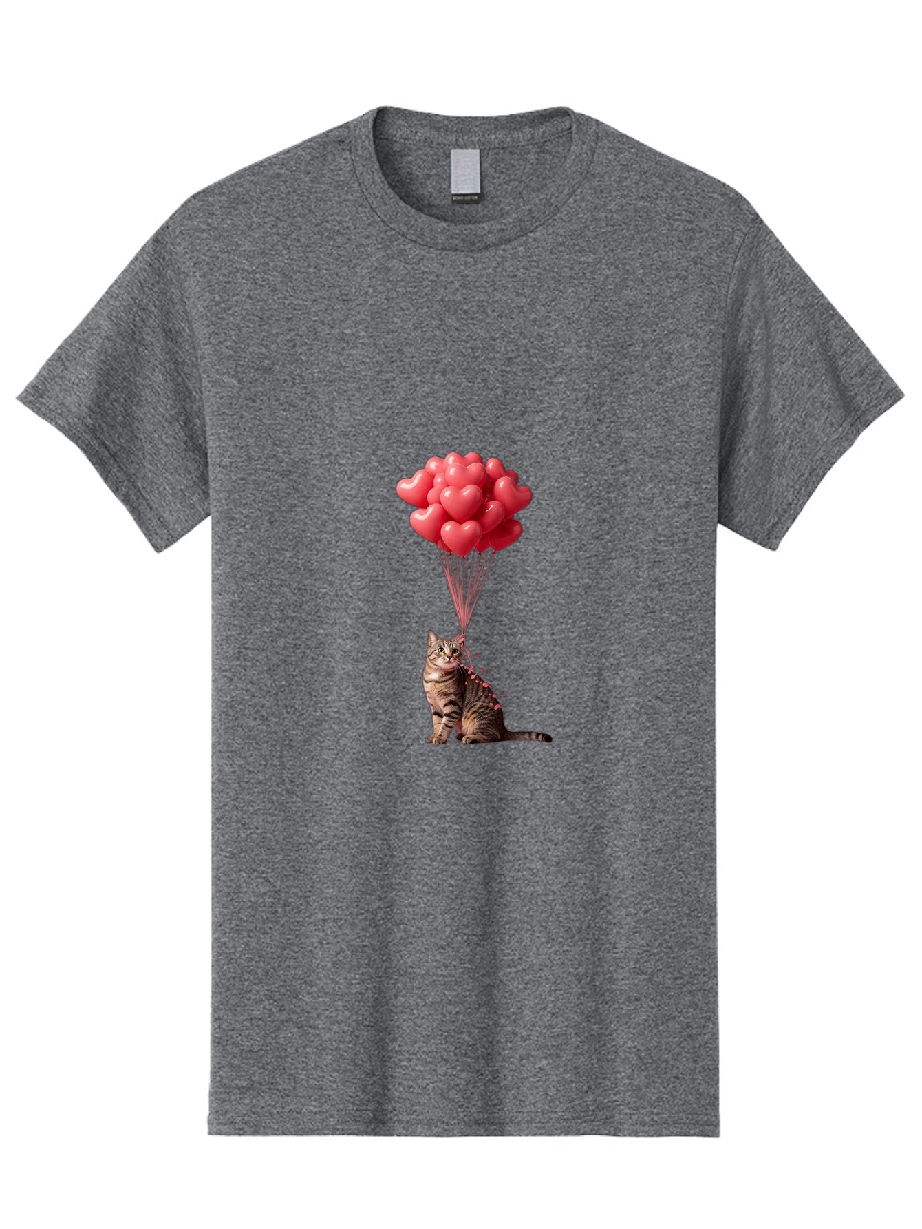 Cat-With-Heart-Balloons-1 Men'S Graphic Tee, 100% Cotton, Comfortable Casual Summer Wear, Machine Washable, Vintage Camera, Old Camera, Antique Camera, Black Camera, Classic Photography, Photography Equipment, Nostalgic Device, Film Camera, Bah713 13