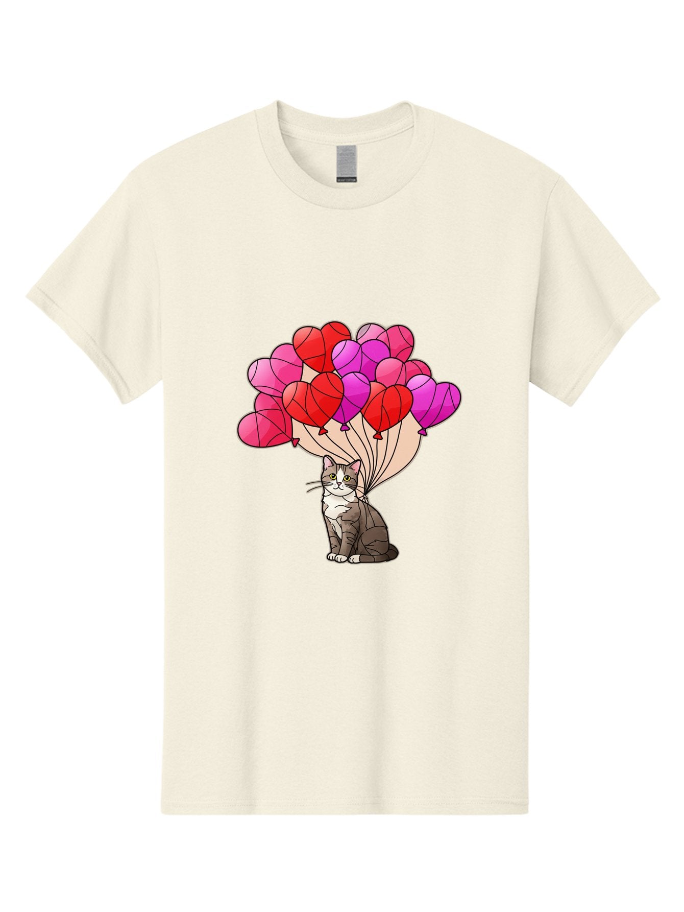 Cat-With-Heart-Balloons-2 Men'S Graphic Tee, 100% Cotton, Comfortable Casual Summer Wear, Machine Washable, Vintage Camera, Old Camera, Antique Camera, Black Camera, Classic Photography, Photography Equipment, Nostalgic Device, Film Camera, Bah714 10