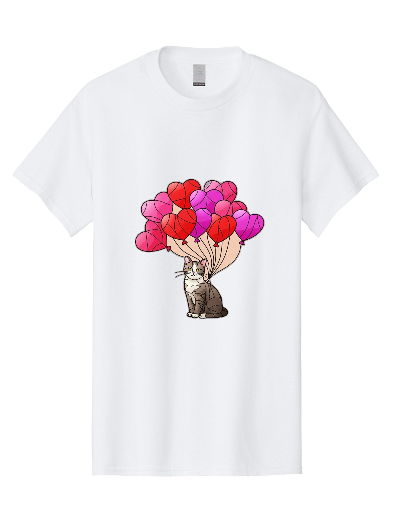 Cat-With-Heart-Balloons-2 Men'S Graphic Tee, 100% Cotton, Comfortable Casual Summer Wear, Machine Washable, Vintage Camera, Old Camera, Antique Camera, Black Camera, Classic Photography, Photography Equipment, Nostalgic Device, Film Camera, Bah714 3
